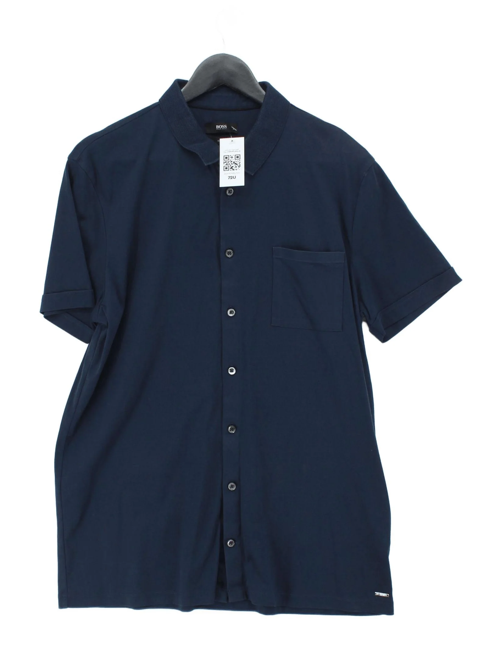 Hugo Boss Men's Shirt XL Blue 100% Cotton Basic
