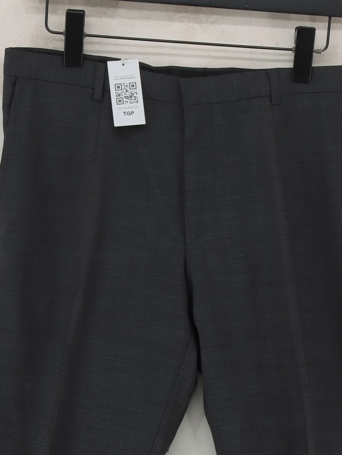 Hugo Boss Men's Suit Trousers M Grey 100% Other Straight Dress Pants - Image 3