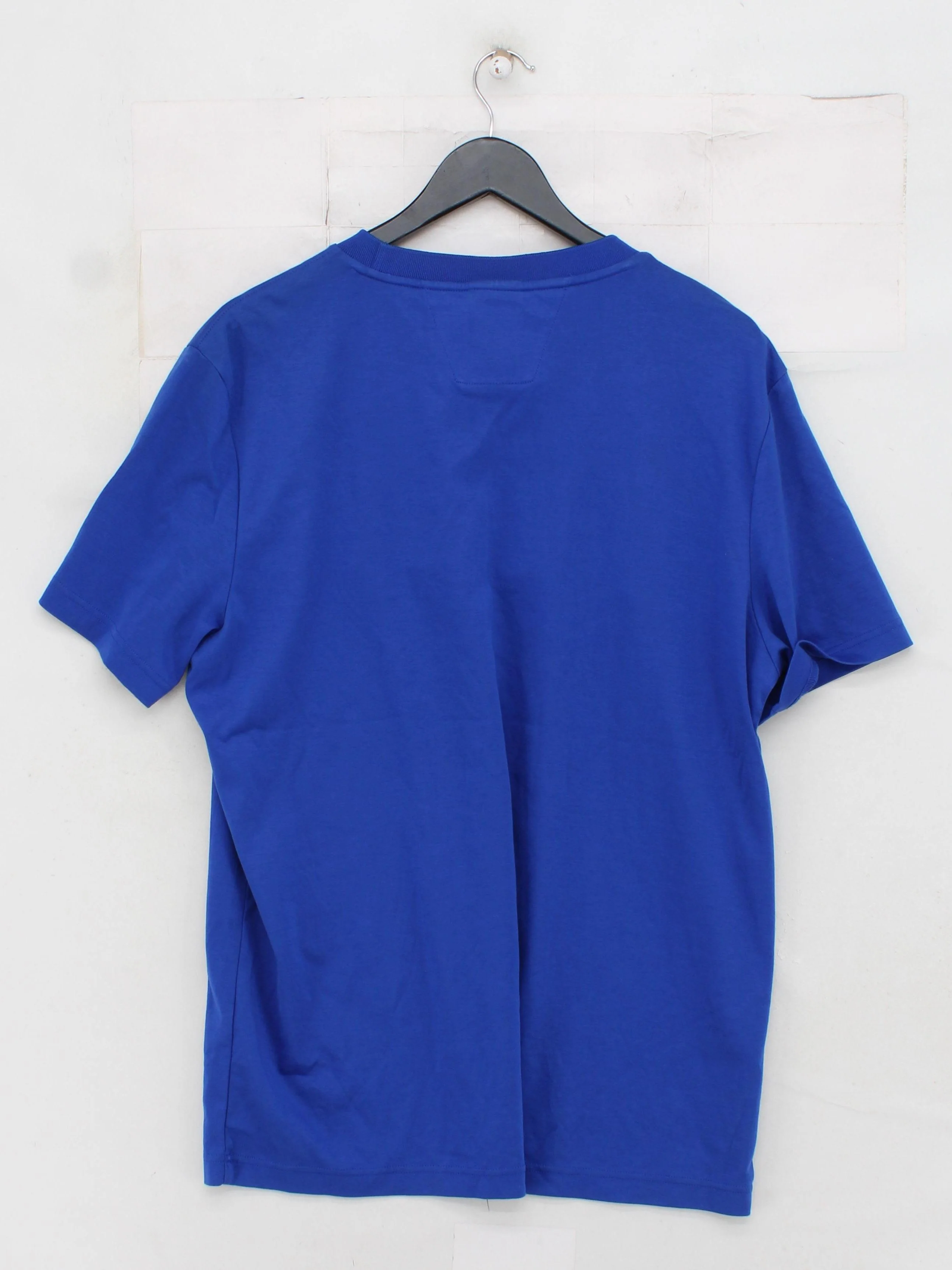 Hugo Boss Men's T-Shirt L Blue Graphic Cotton with Elastane Basic - Image 2