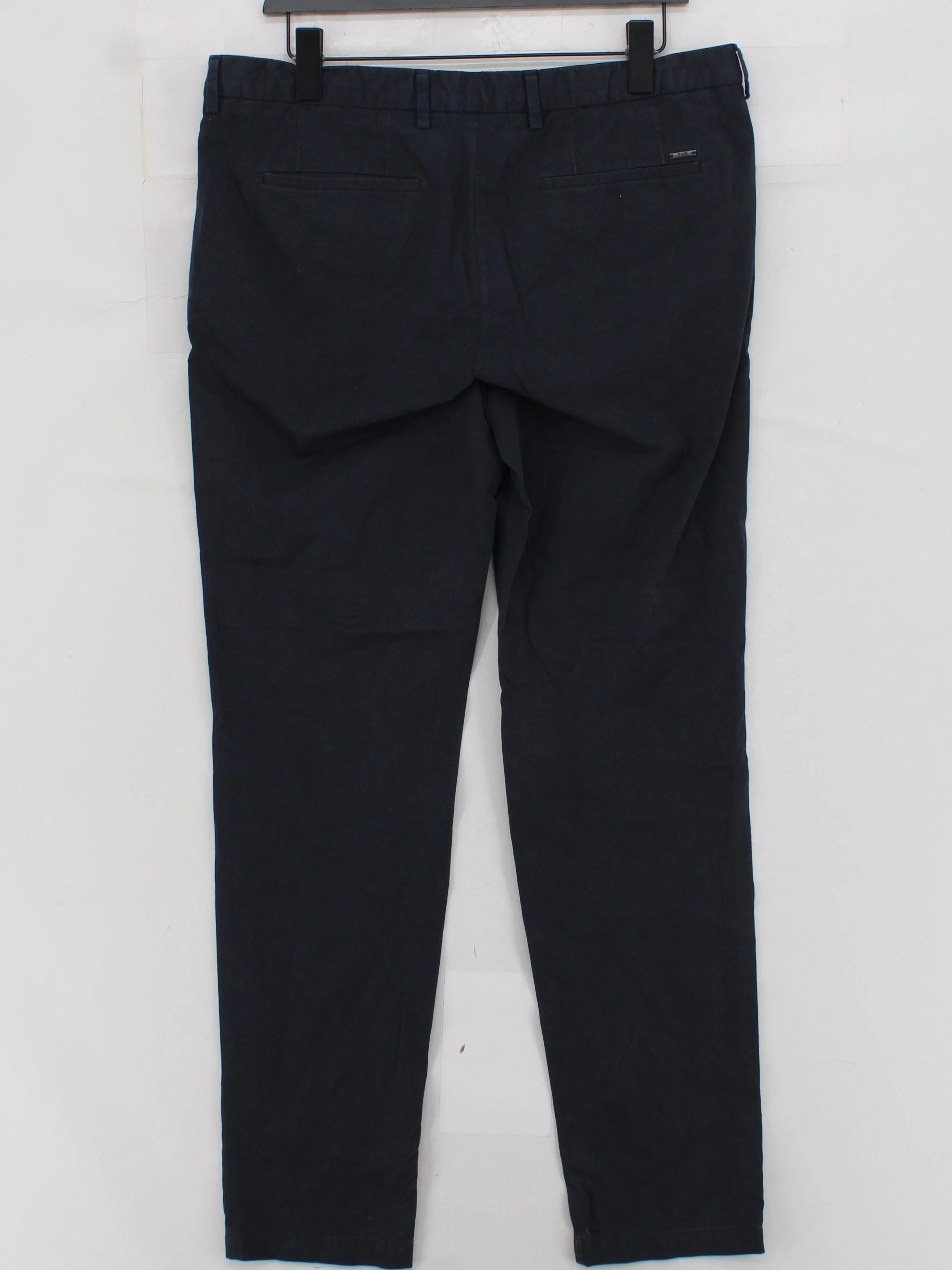 Hugo Boss Men's Trousers L Blue Cotton with Elastane Straight Chino - Image 2
