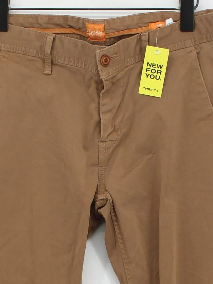 Hugo Boss Men's Trousers W 33 in Tan Cotton with Elastane Chino - Image 3