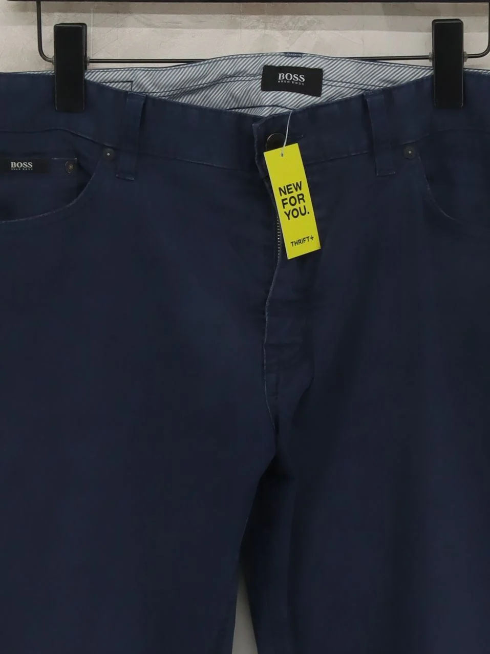Hugo Boss Men's Trousers W 36 in Blue Cotton with Elastane Straight Chino - Image 3