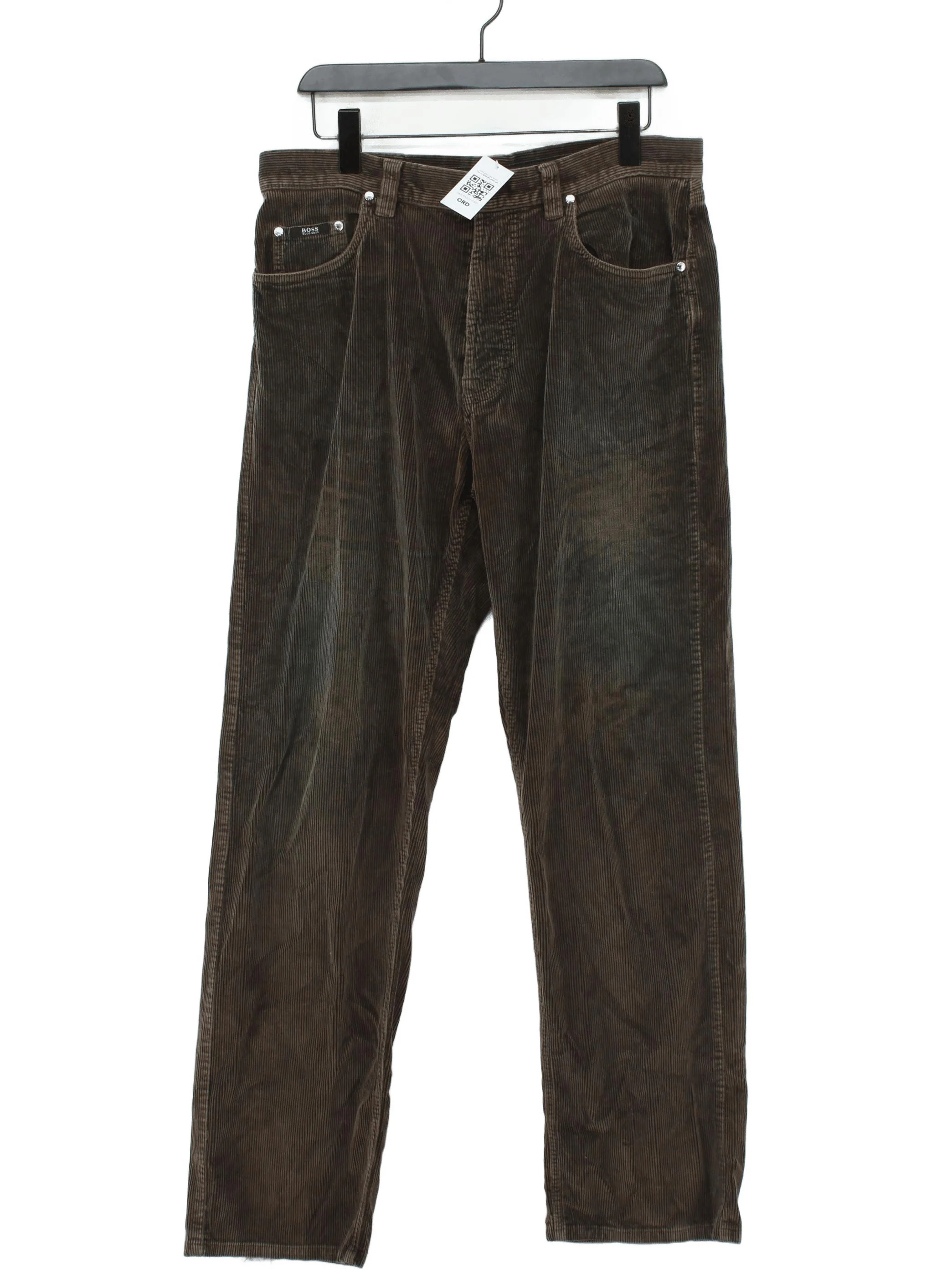 Hugo Boss Men's Trousers W 36 in Brown 100% Cotton Straight Chino