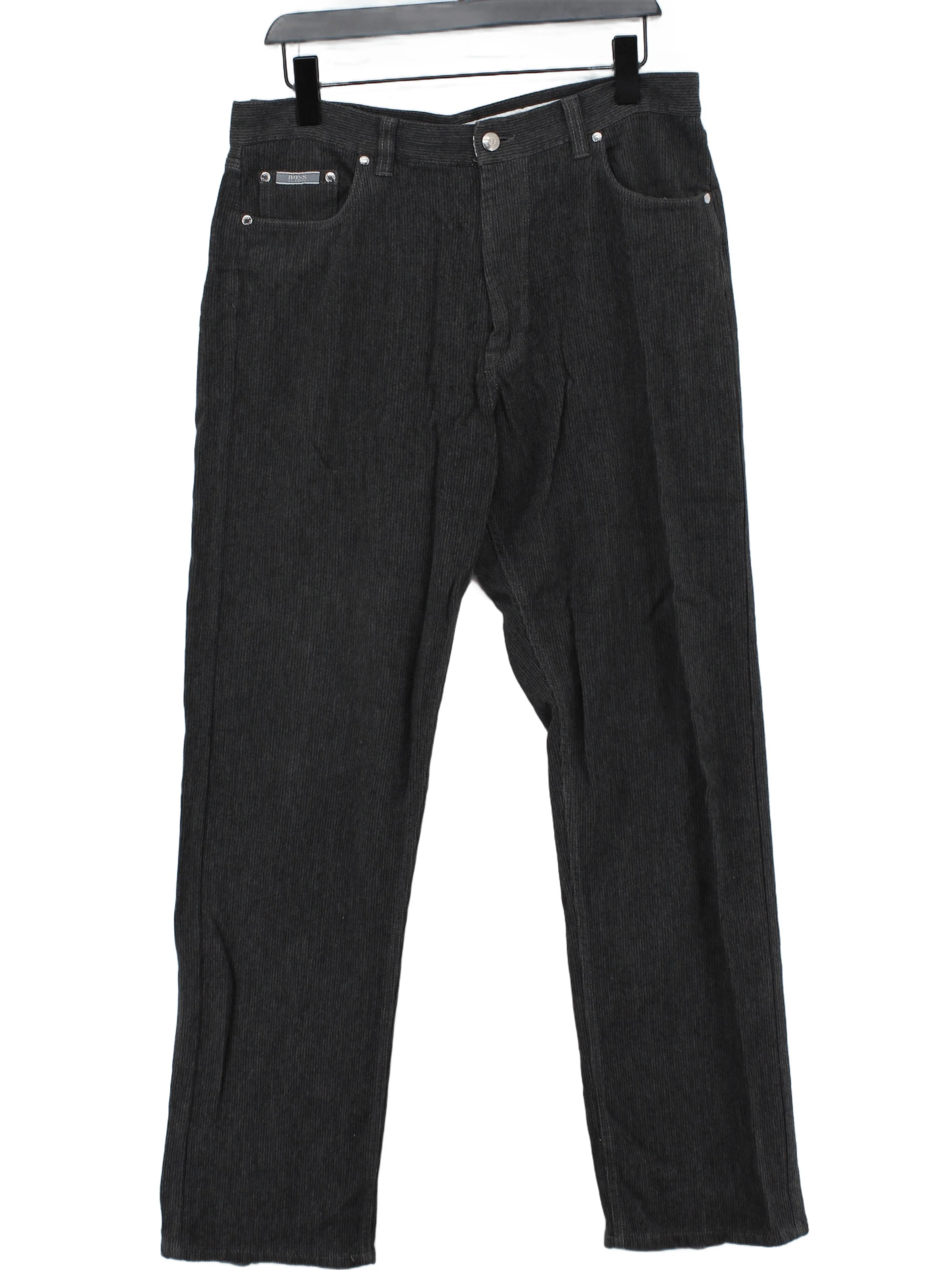 Hugo Boss Men's Trousers W 36 in Grey Rayon with Wool, Polyester Chino