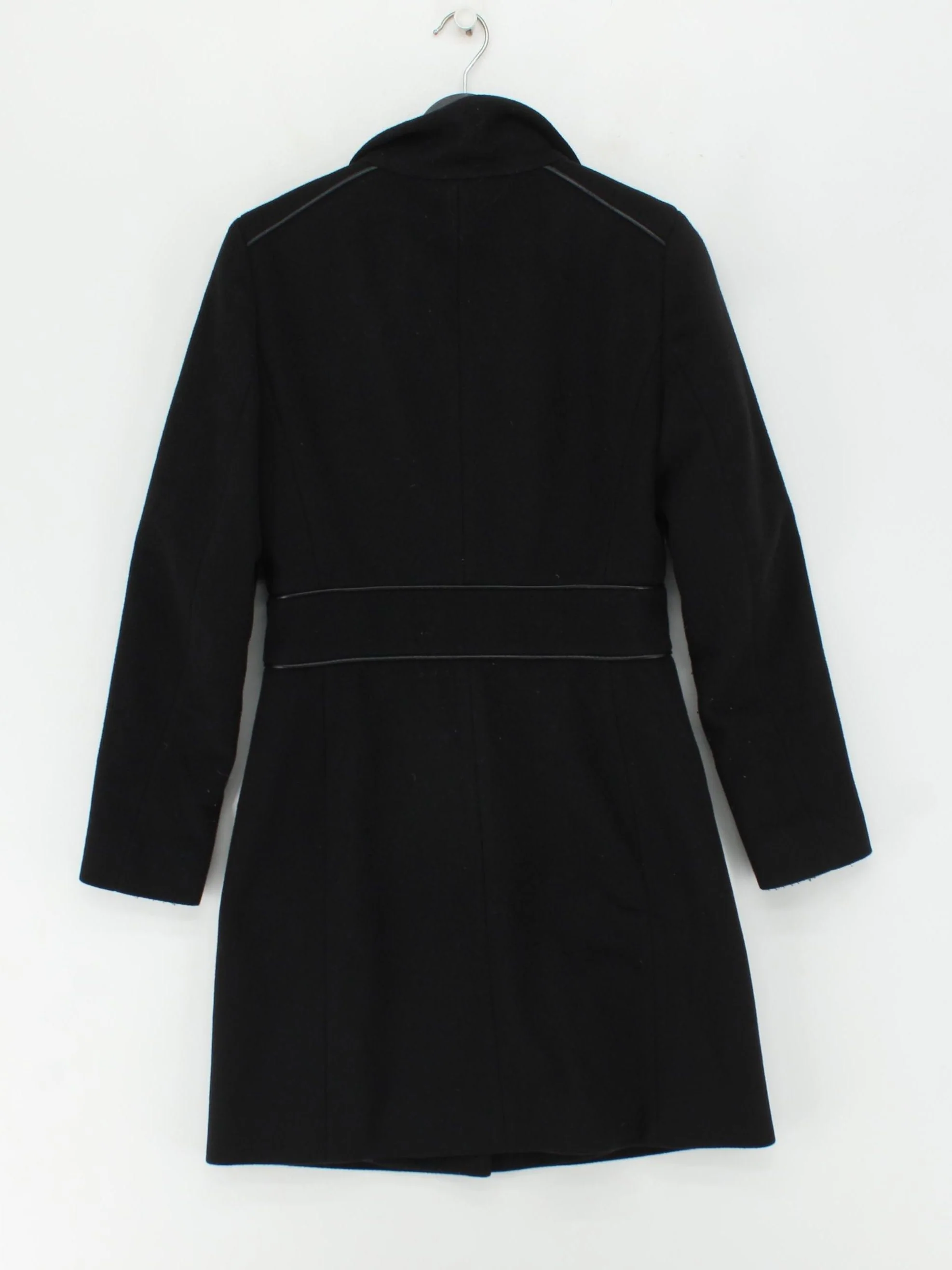 Hugo Boss Women's Coat UK 8 Black Wool with Polyamide, Cashmere Overcoat - Image 2