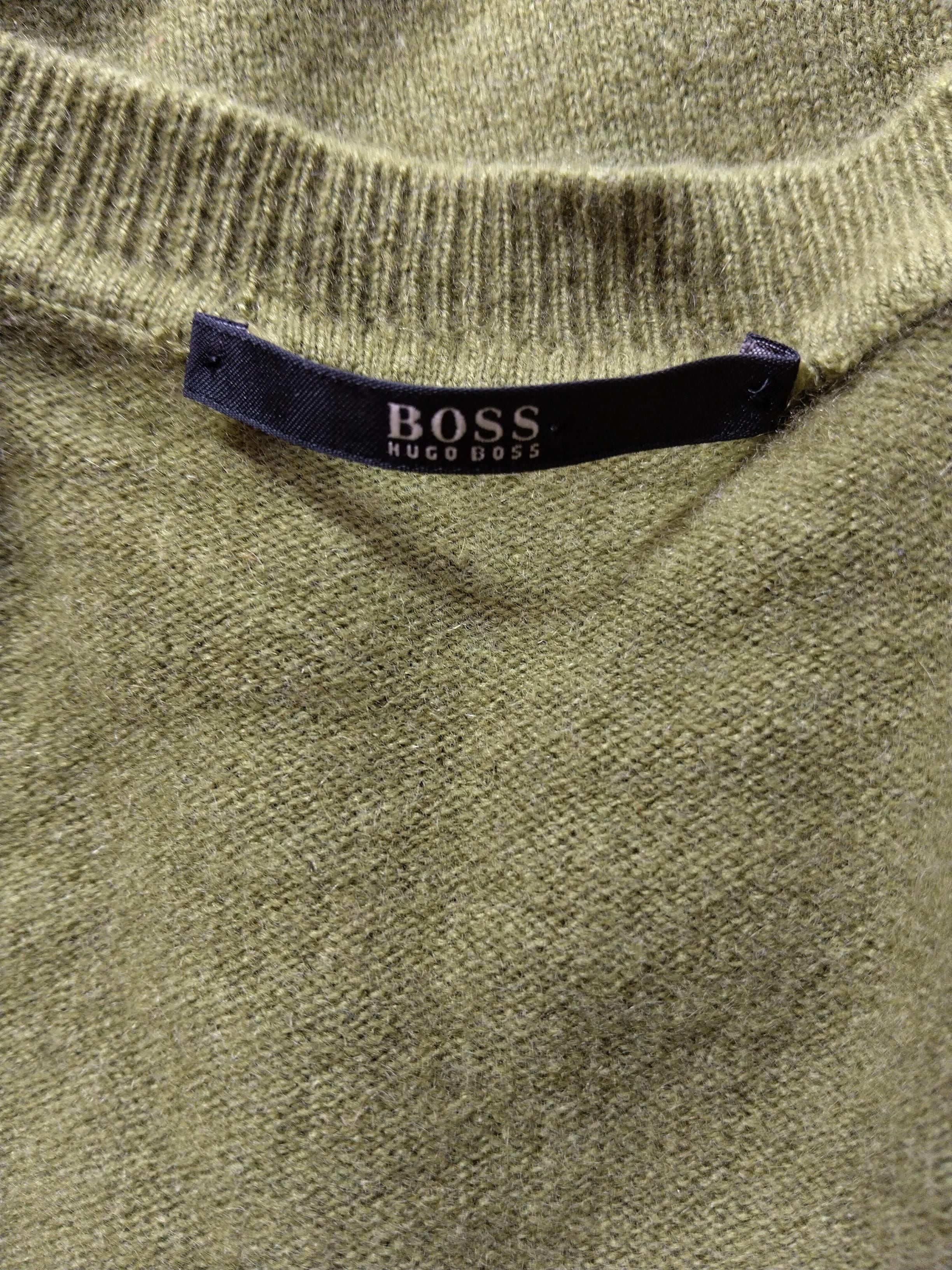 Hugo Boss Women's Jumper S Green 100% Cashmere V-Neck Pullover - Image 8