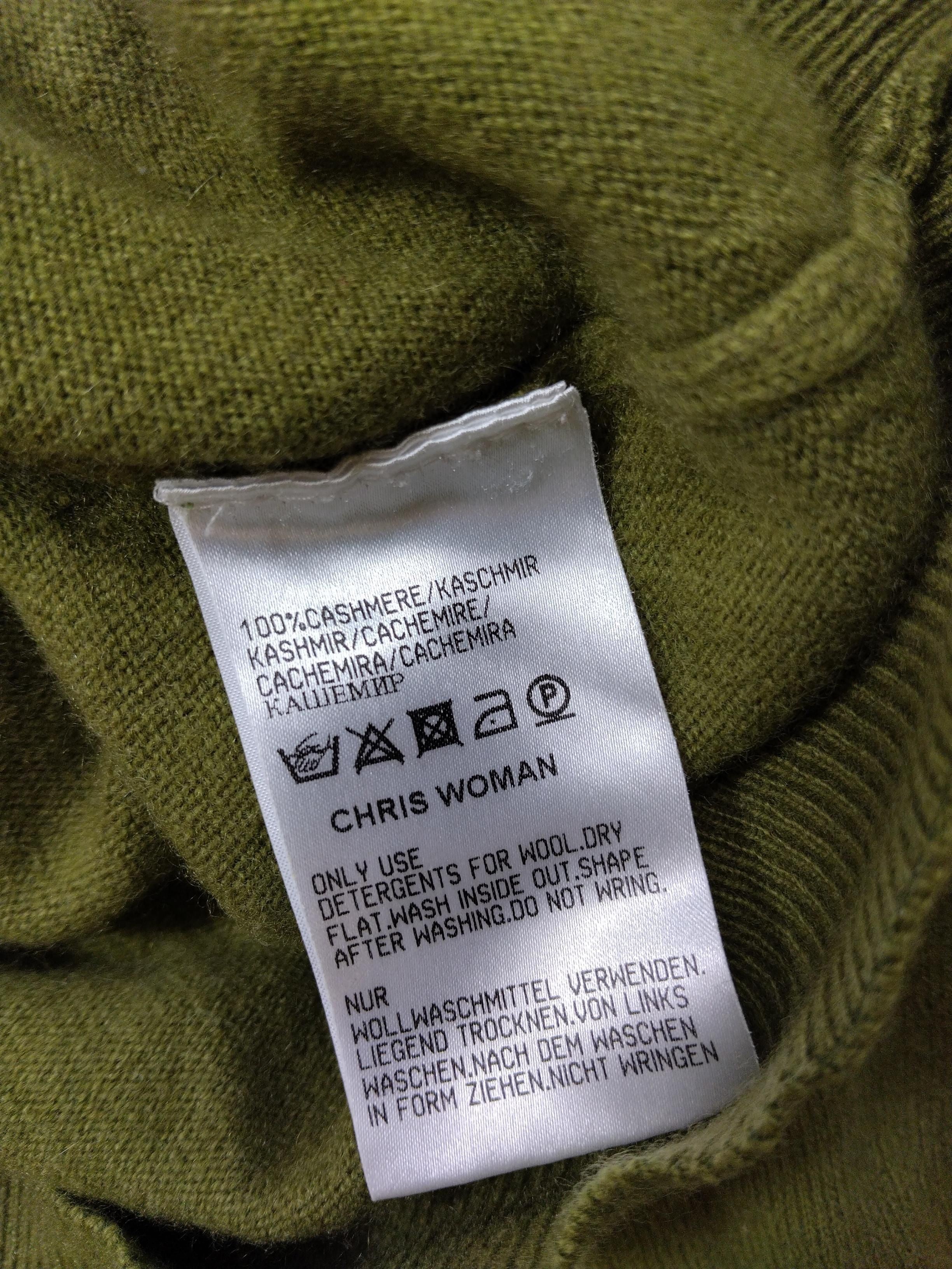 Hugo Boss Women's Jumper S Green 100% Cashmere V-Neck Pullover - Image 9