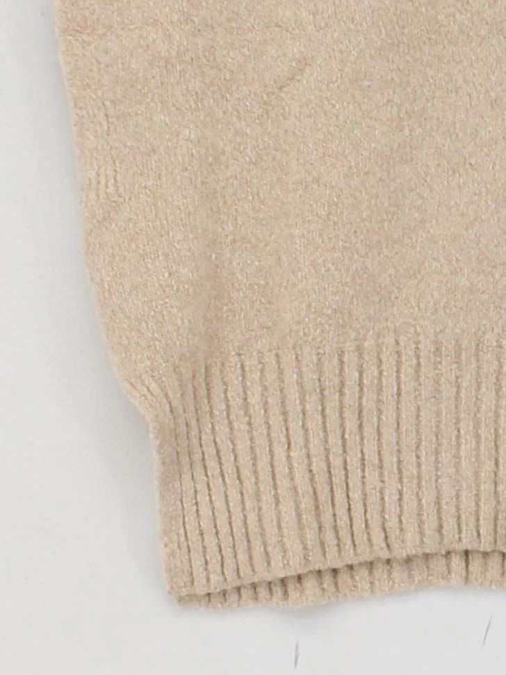 Hugo Boss Women's Jumper XS Tan Cotton with Polyamide, Elastane V-Neck Vest - Image 4