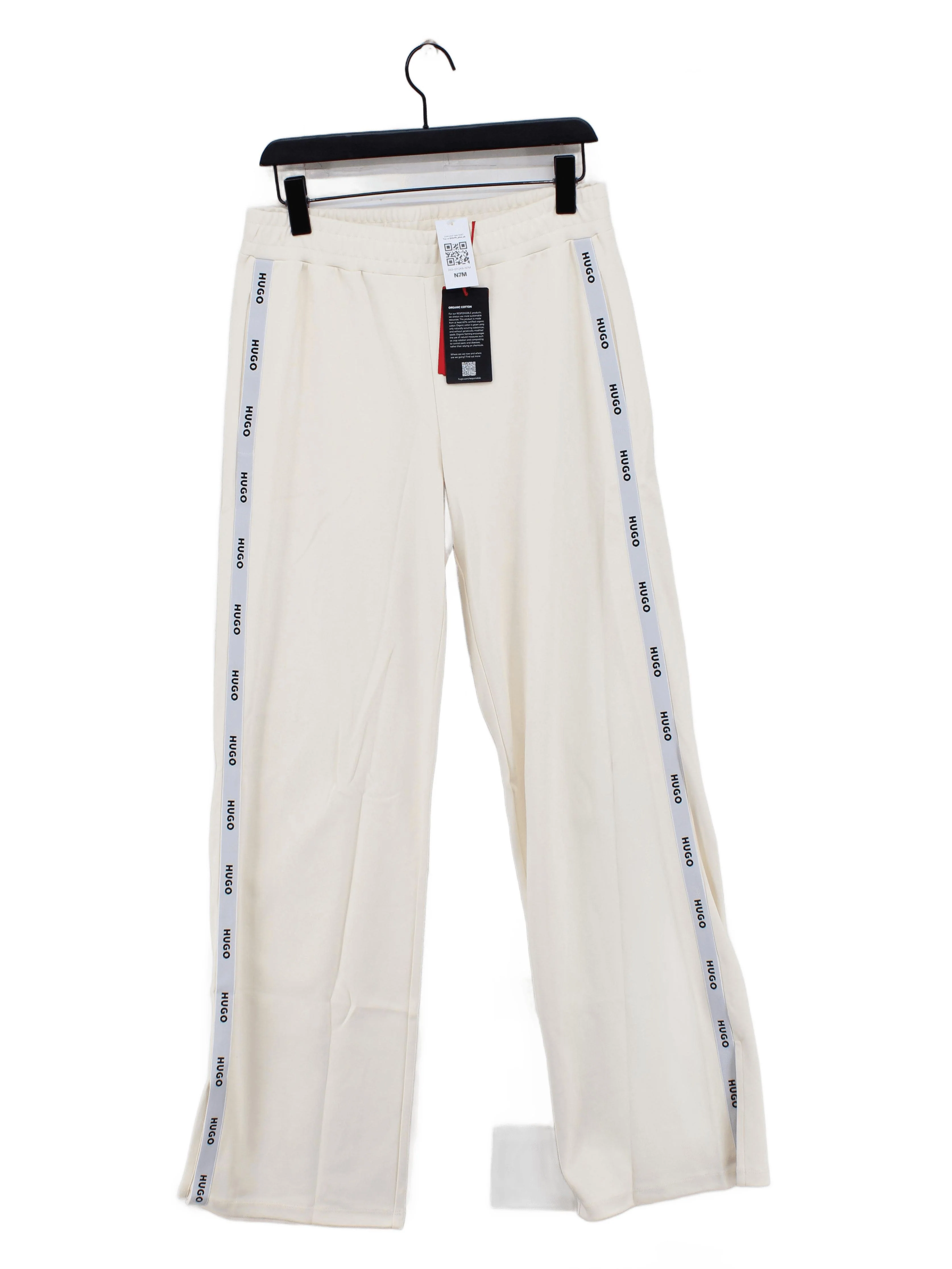 Hugo Boss Women's Sports Bottoms L Cream 100% Cotton Sweatpants