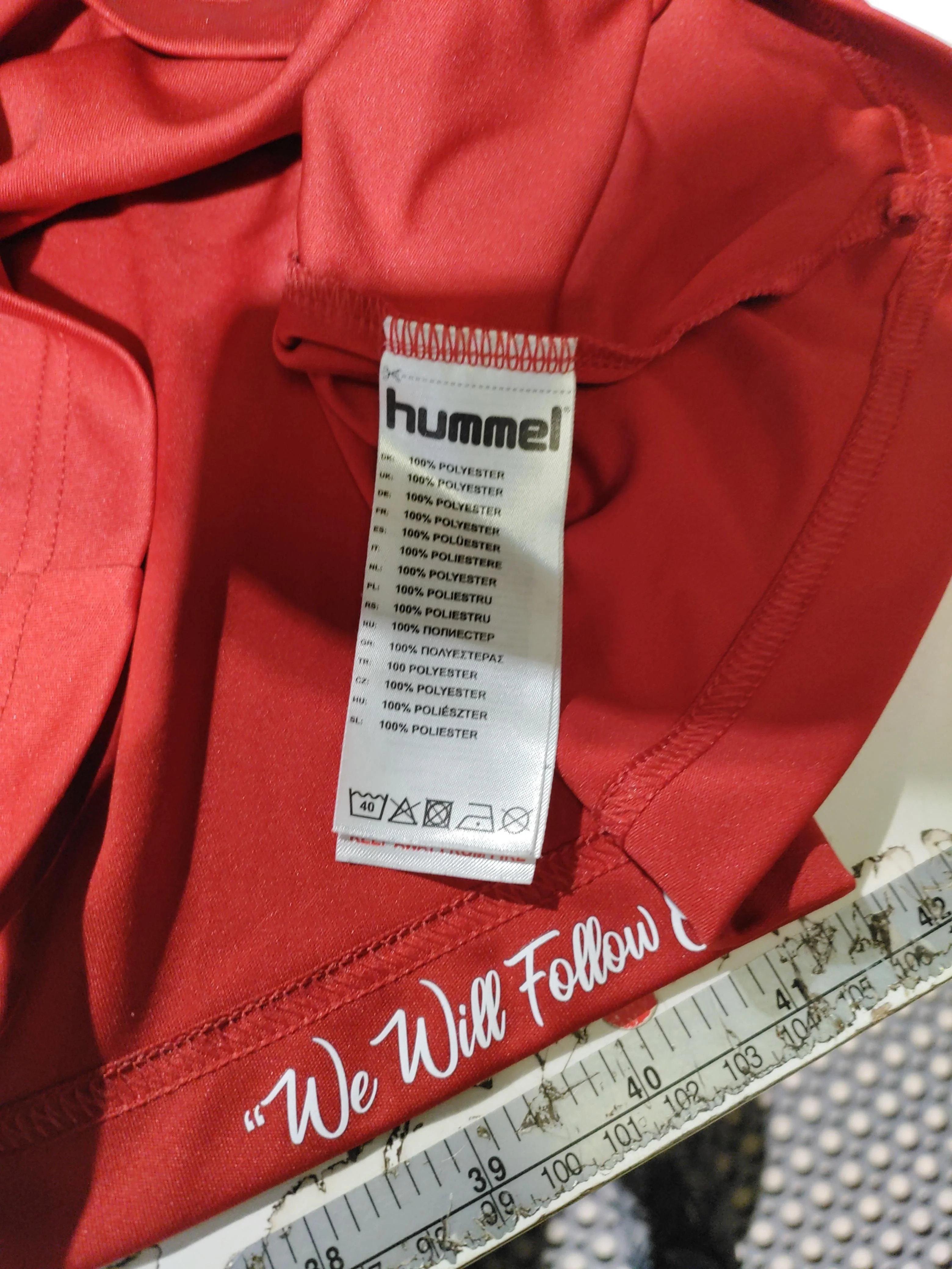 Hummel Men's T-Shirt XL Red Graphic 100% Polyester Round Neck Basic - Image 6