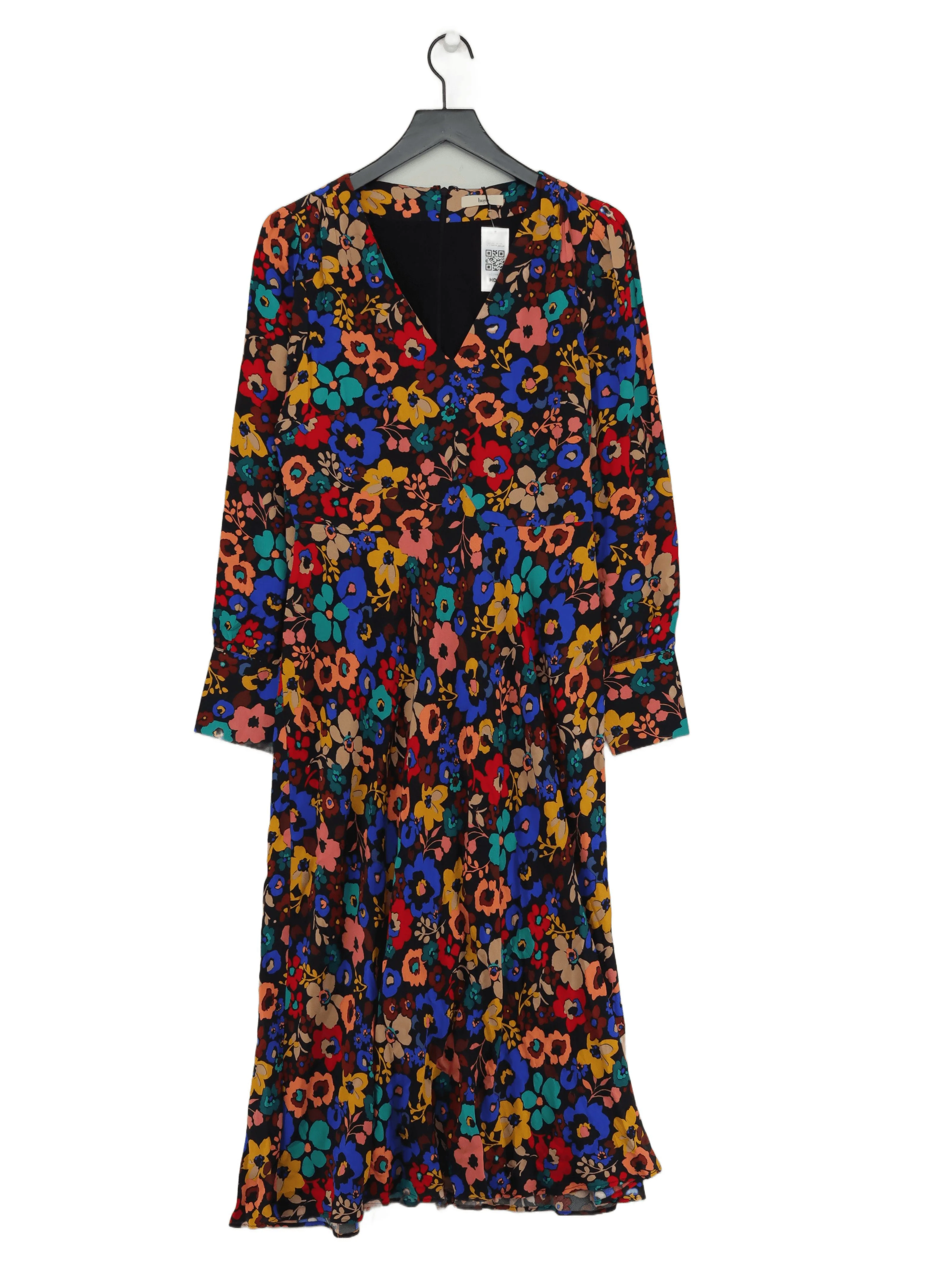 Hush A-Line Midi Dress UK12 in Multi