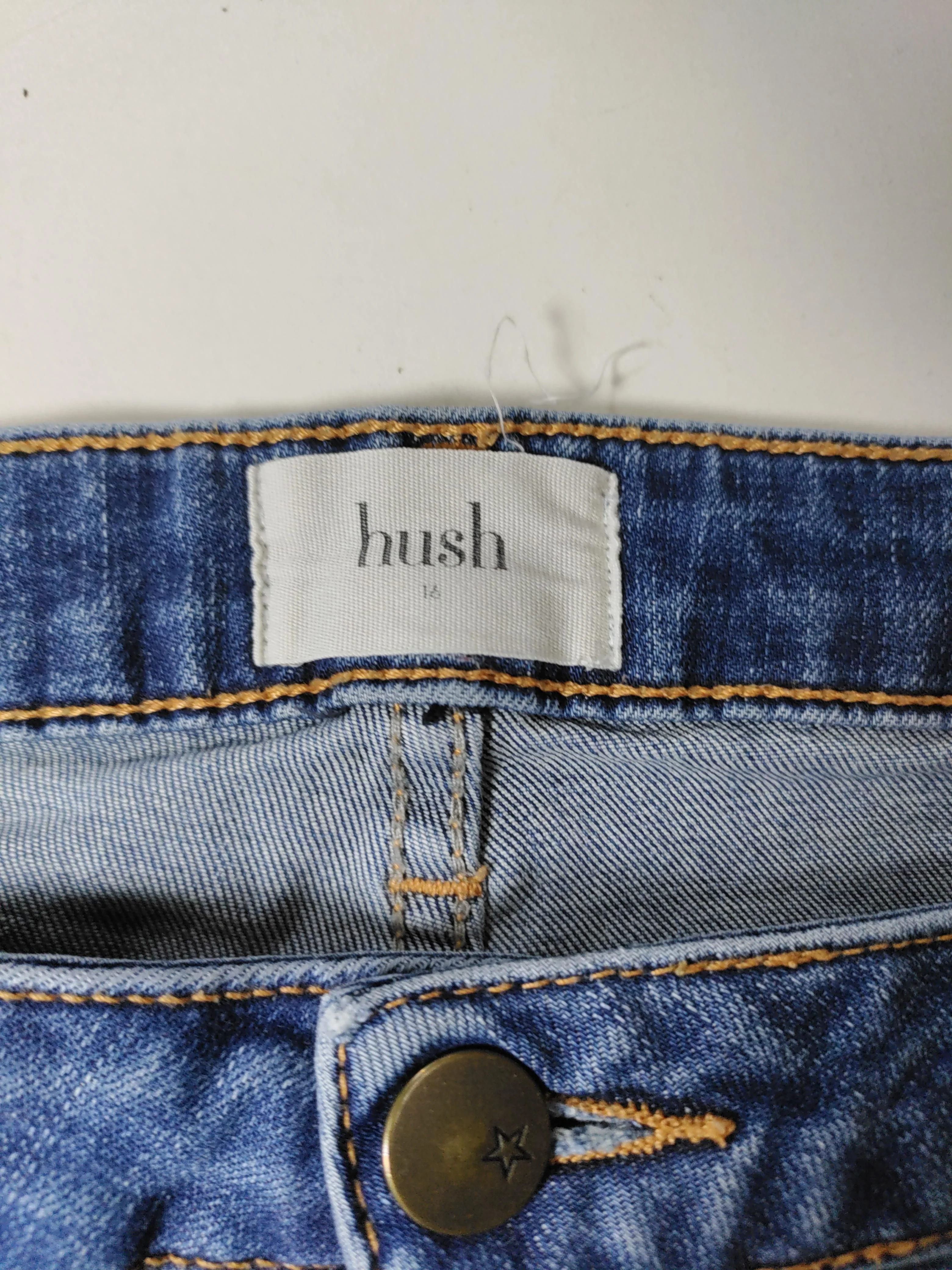 Hush Men's Jeans W 38 in Blue Cotton with Elastane Straight - Image 5