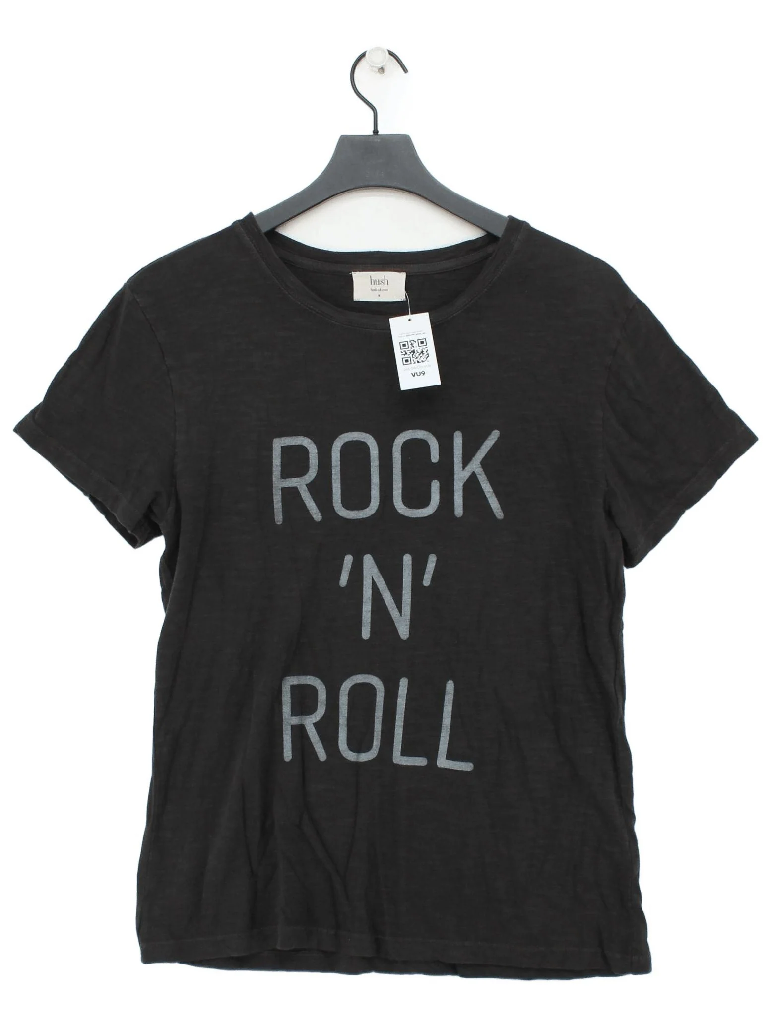 Hush Men's T-Shirt M Grey Graphic 100% Cotton Basic
