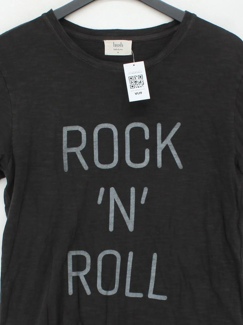 Hush Men's T-Shirt M Grey Graphic 100% Cotton Basic - Image 3