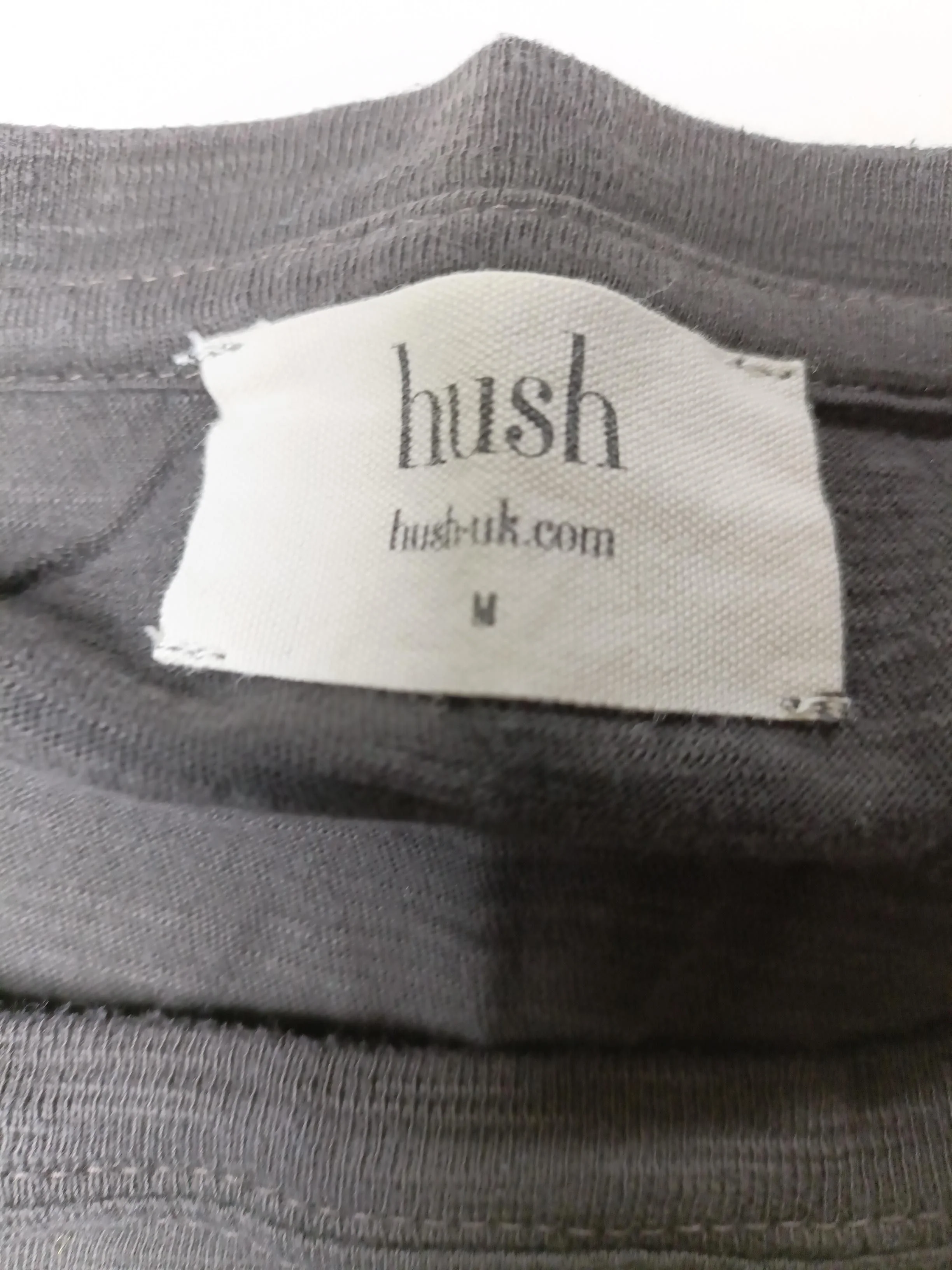 Hush Men's T-Shirt M Grey Graphic 100% Cotton Basic - Image 5