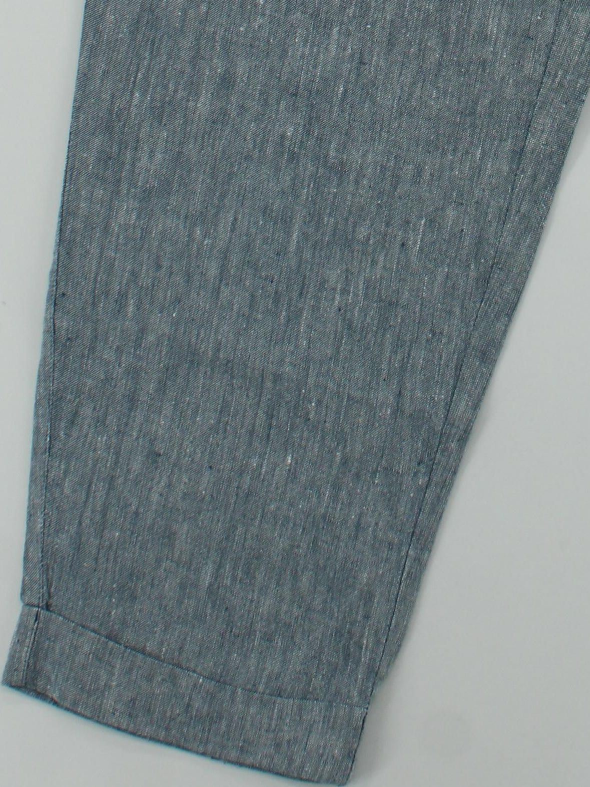 Hush Men's Trousers W 33 in Blue 100% Linen Tapered Chino - Image 4