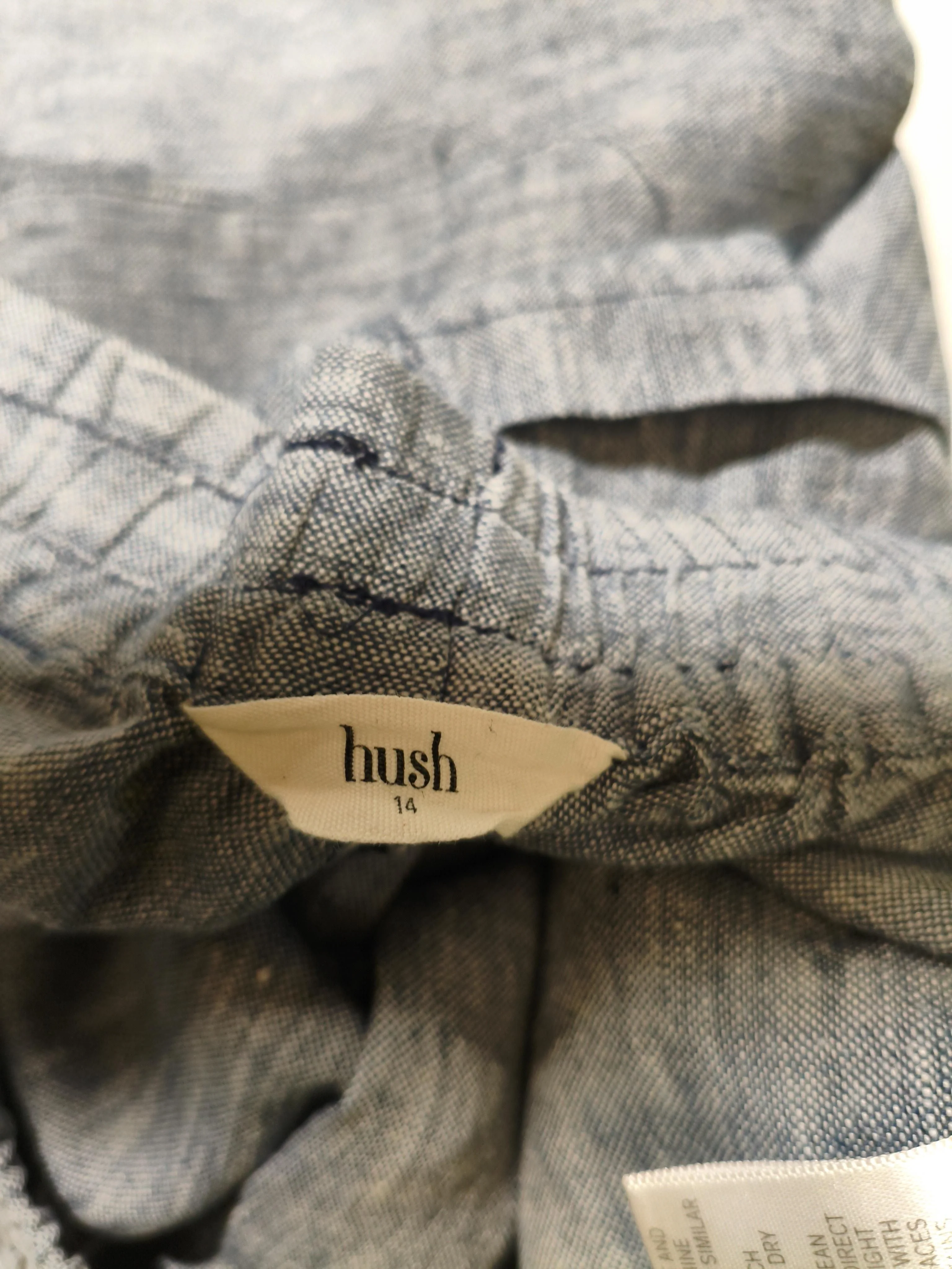 Hush Men's Trousers W 33 in Blue 100% Linen Tapered Chino - Image 5
