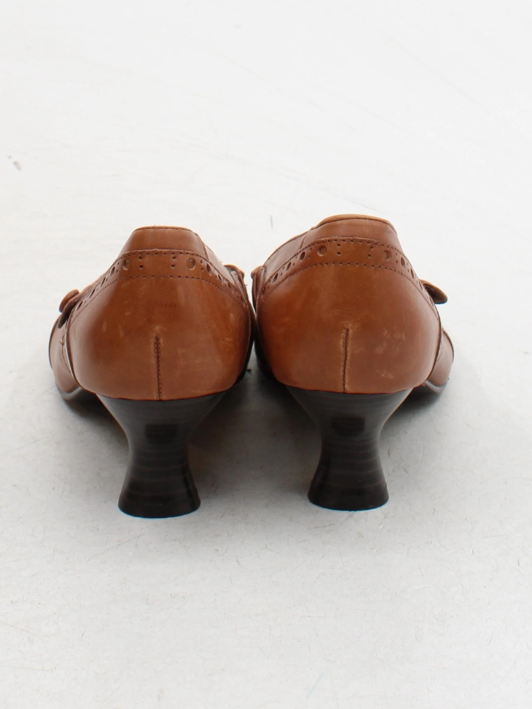 Hush Puppies Women's Heels UK 8 Tan 100% Leather Court - Image 3