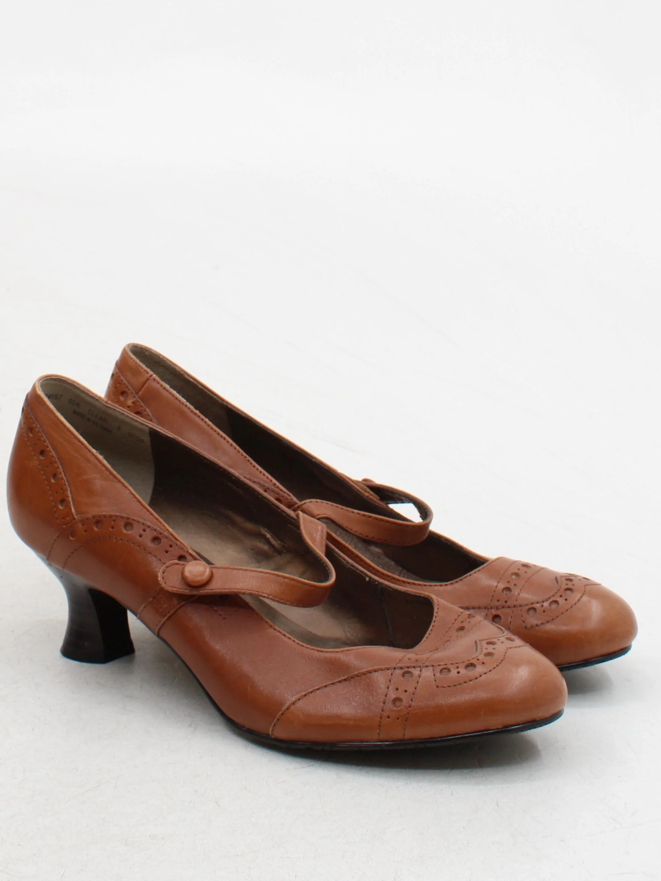 Hush Puppies Women's Heels UK 8 Tan 100% Leather Court - Image 4