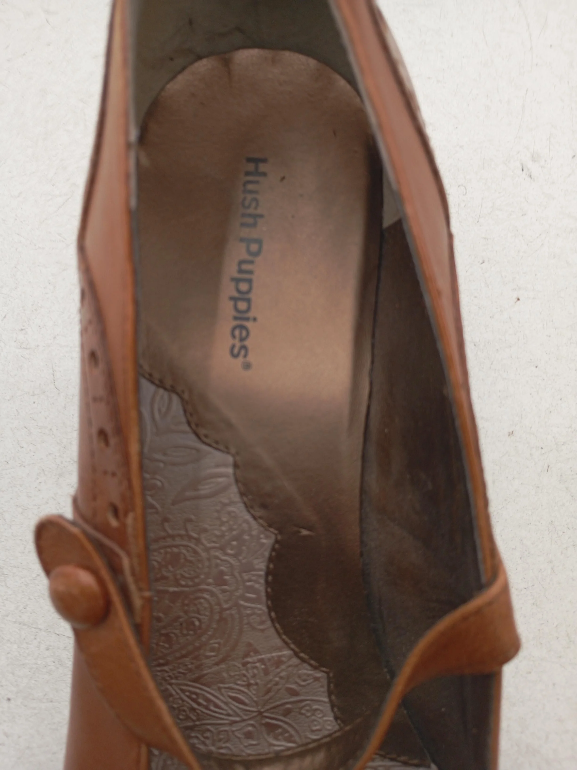 Hush Puppies Women's Heels UK 8 Tan 100% Leather Court - Image 6