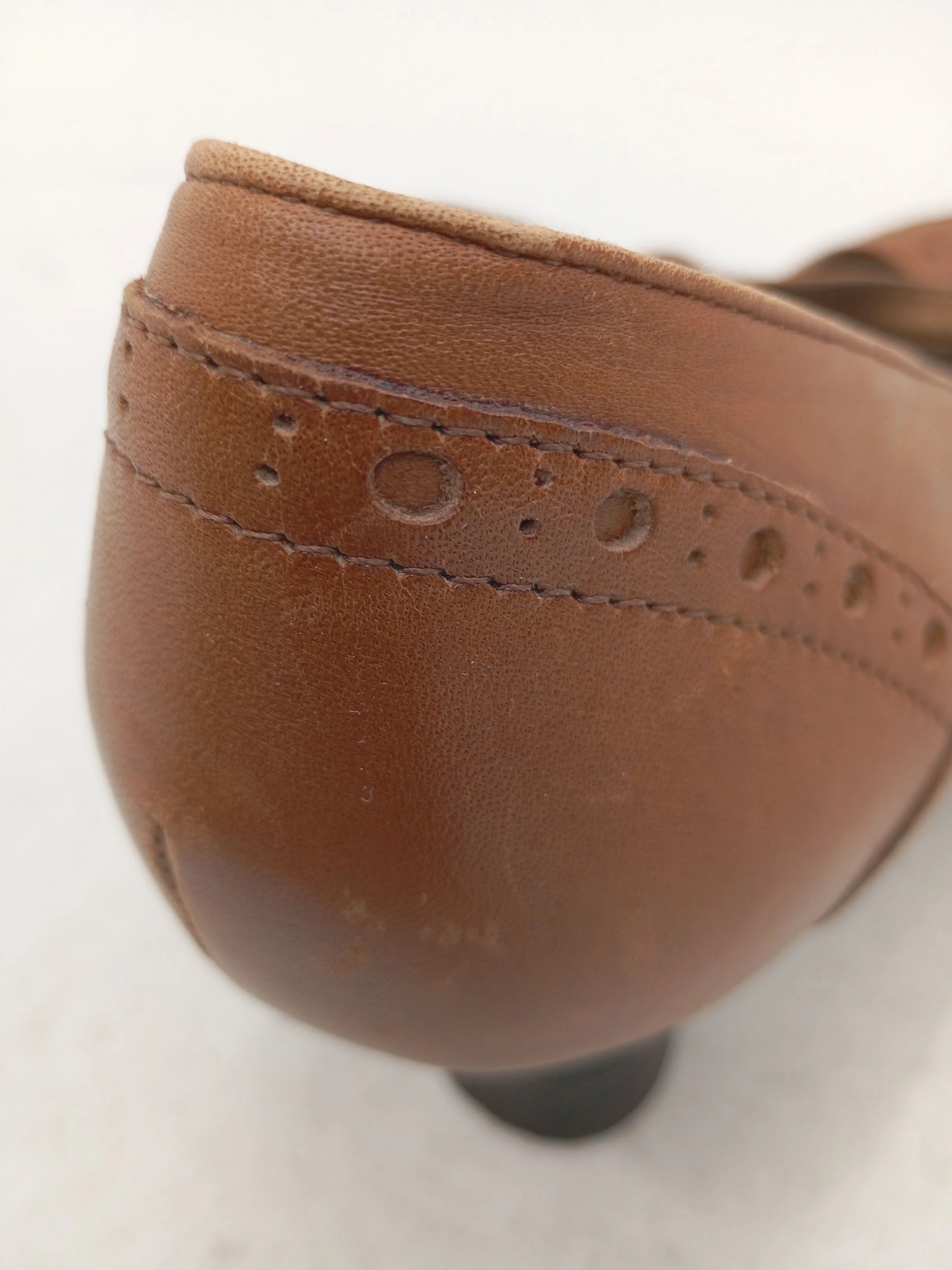 Hush Puppies Women's Heels UK 8 Tan 100% Leather Court - Image 8