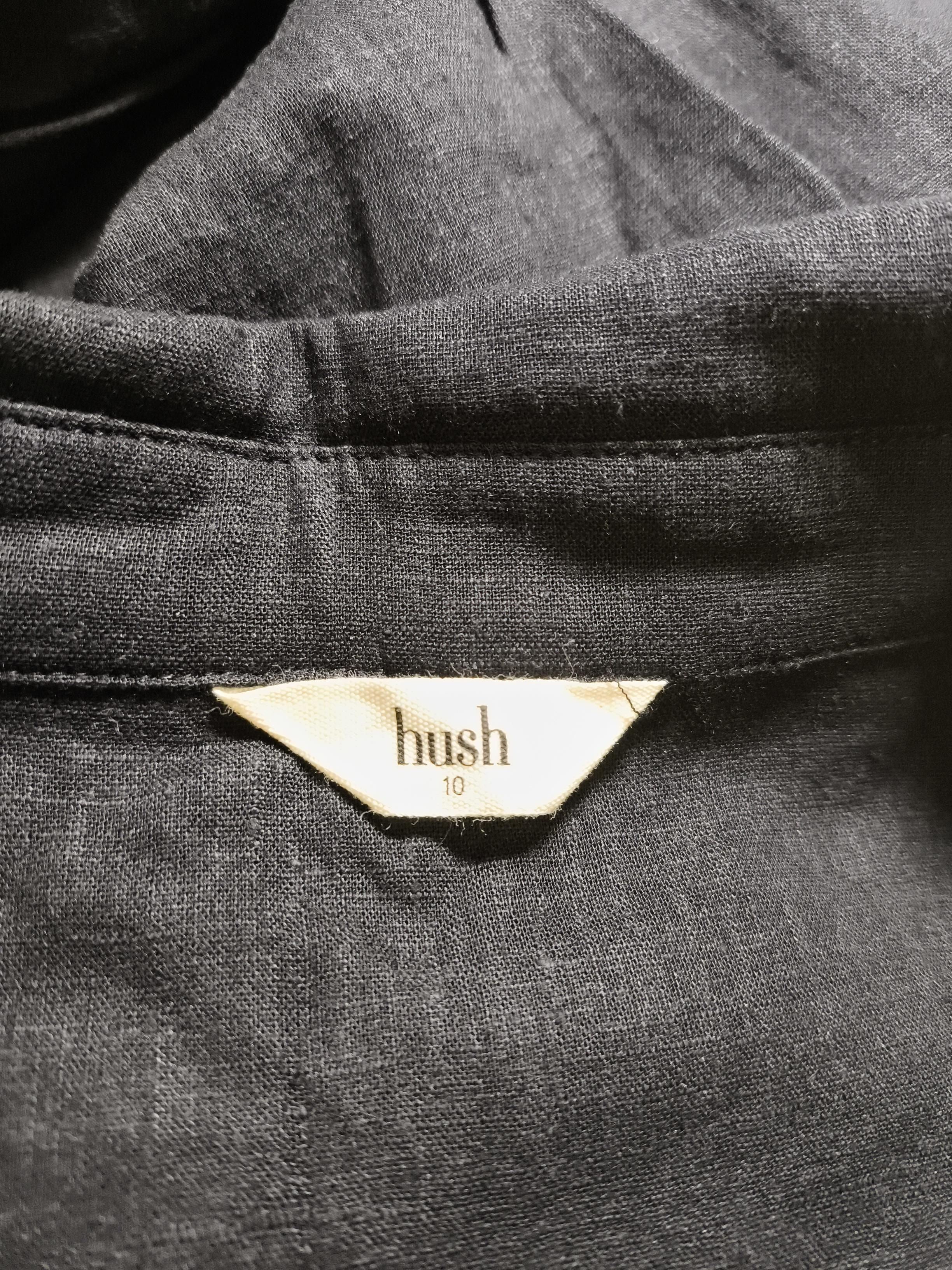 Hush Shirt Midi Dress UK10 in Black - Image 5