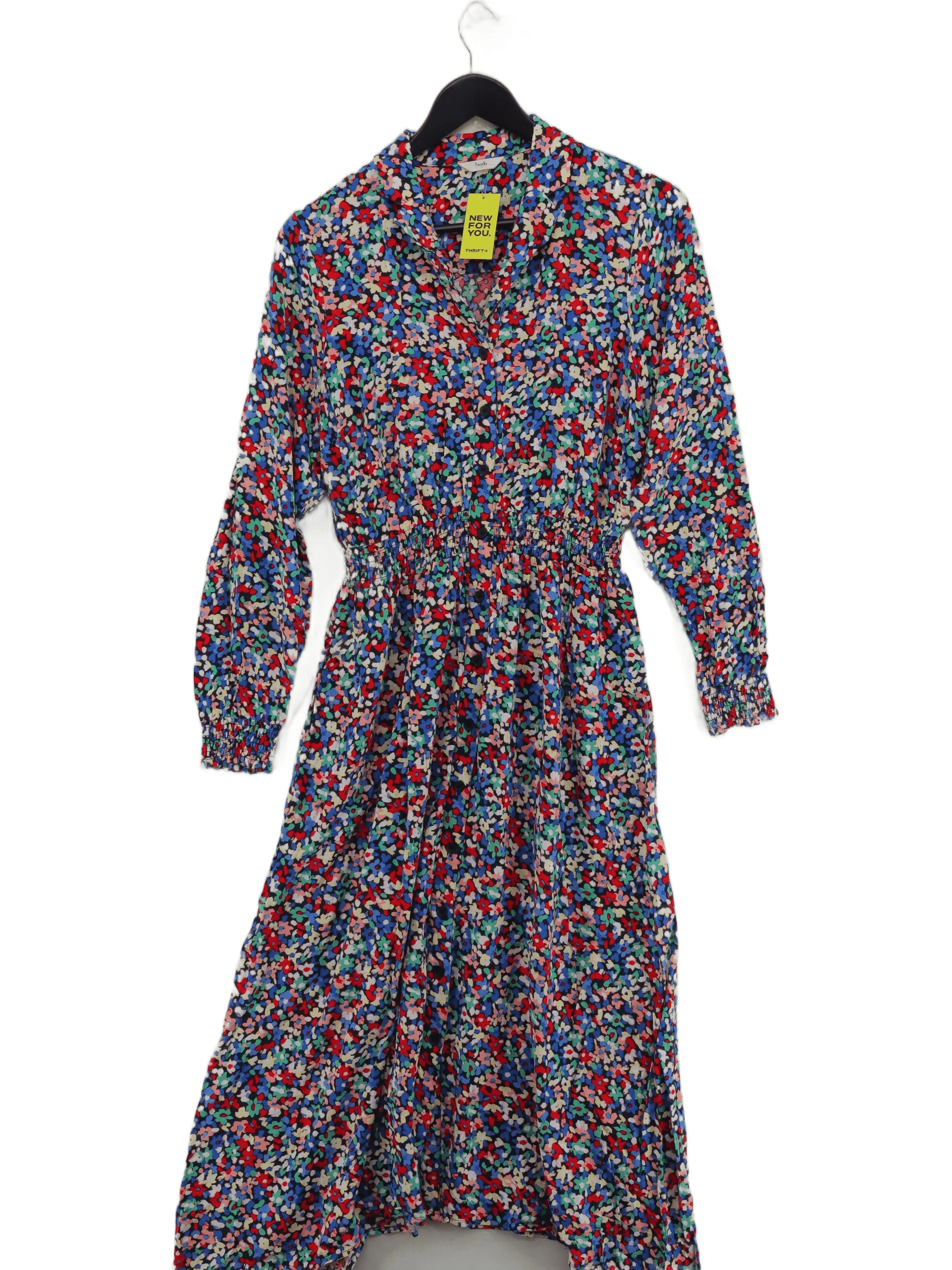 Hush Shirt Midi Dress UK12 in Multi