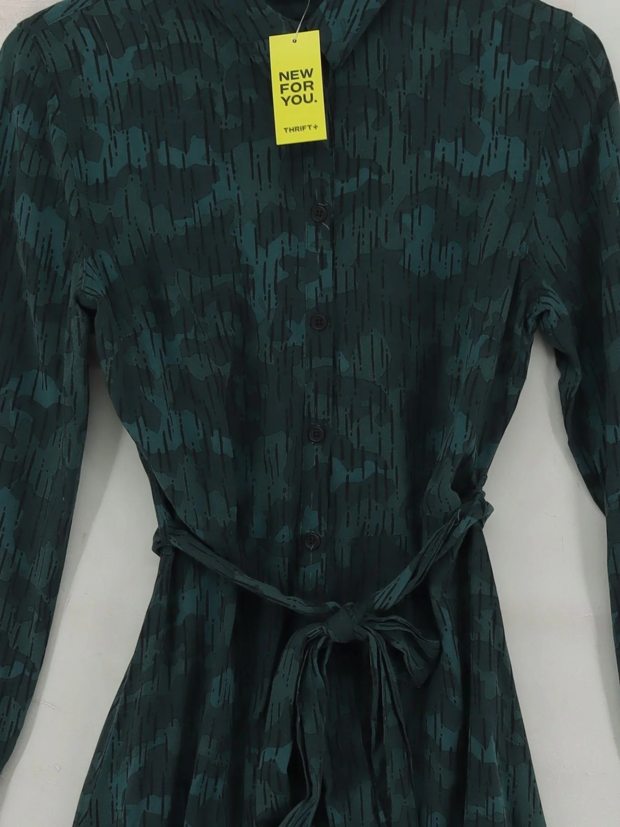 Hush Shirt Midi Dress UK8 in Green - Image 3