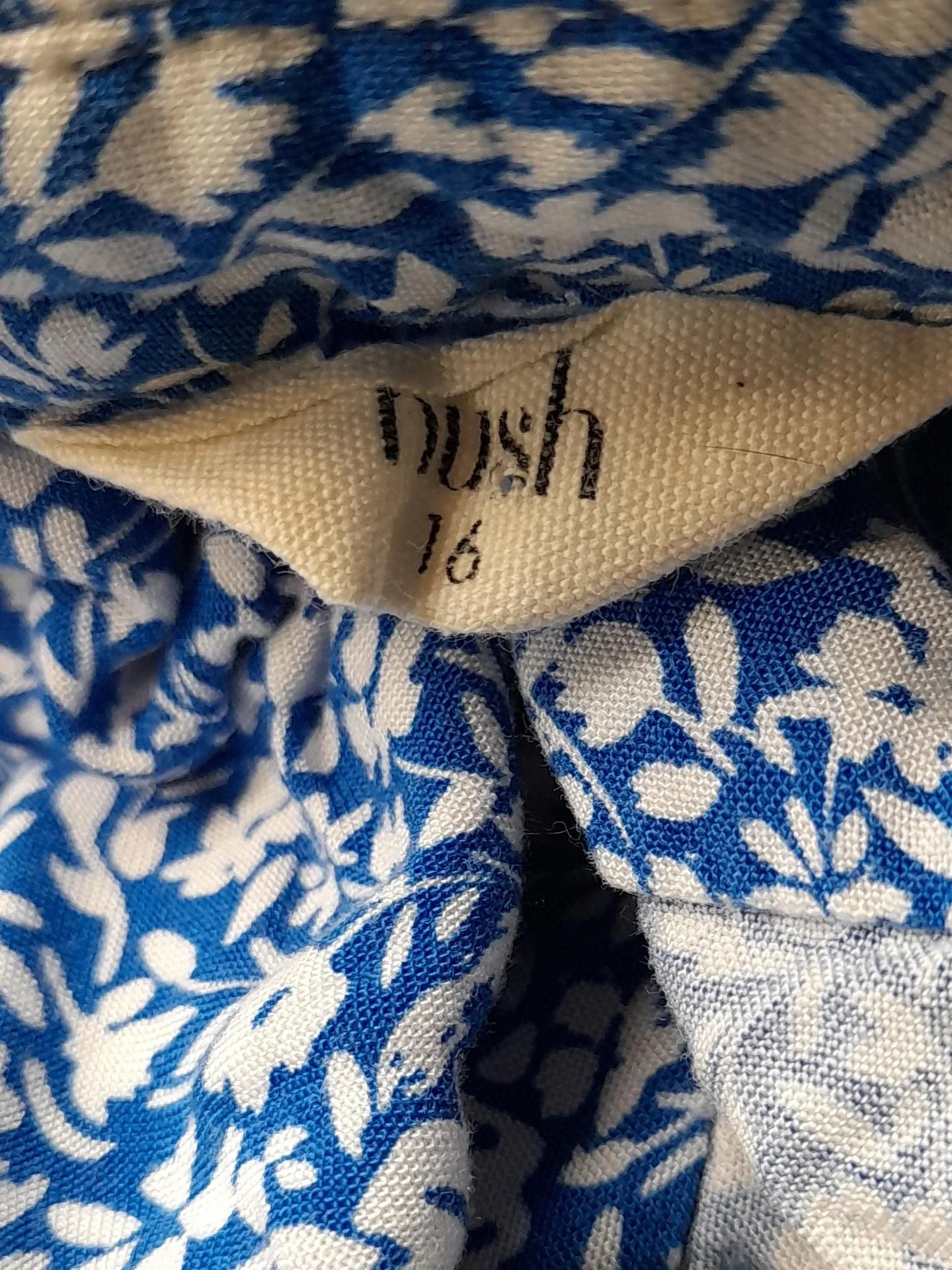 Hush Shirt Mini Dress UK16 in Blue - Image 5