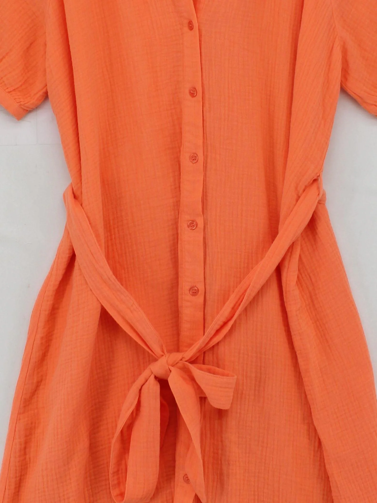 Hush Shirt Mini Dress UK16 in Orange - Image 3