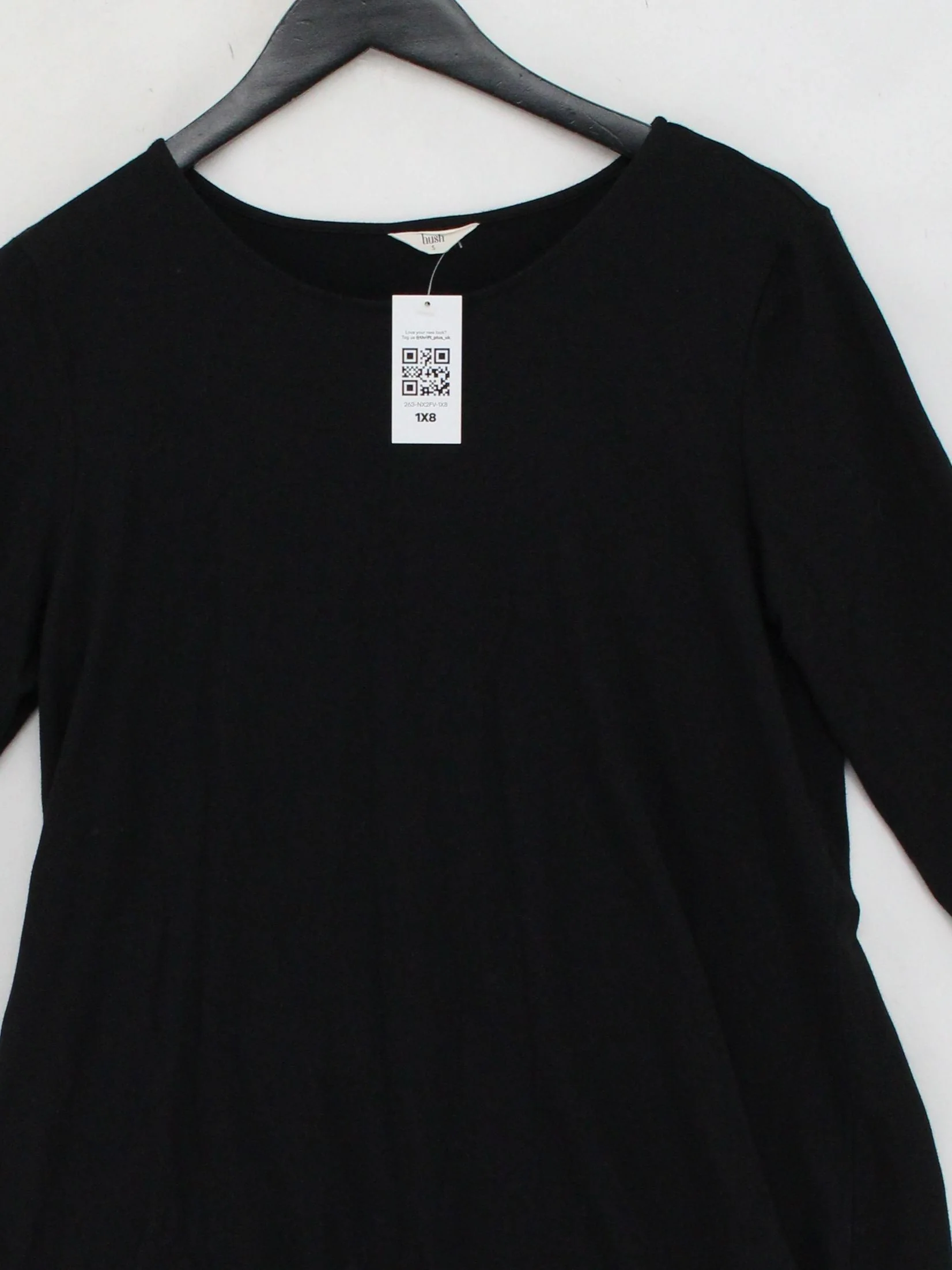 Hush T-Shirt Mini Dress S in Black - Image 3