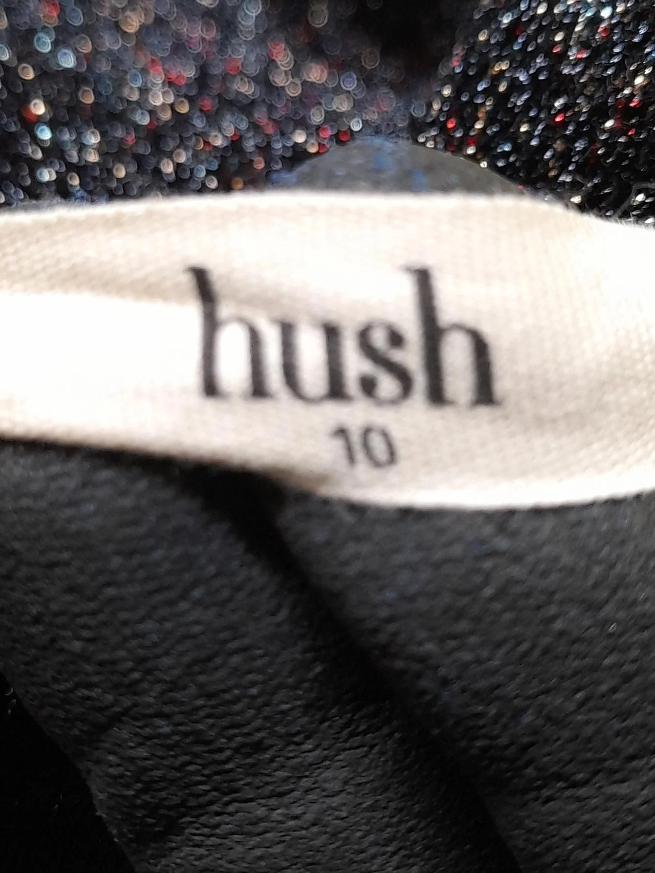 Hush T-Shirt Mini Dress UK10 in Black - Image 5