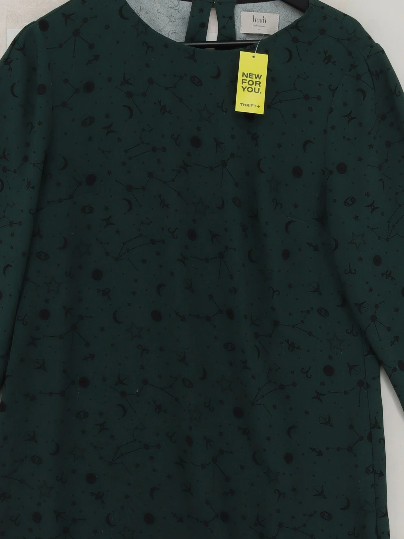 Hush T-Shirt Mini Dress UK12 in Green - Image 3