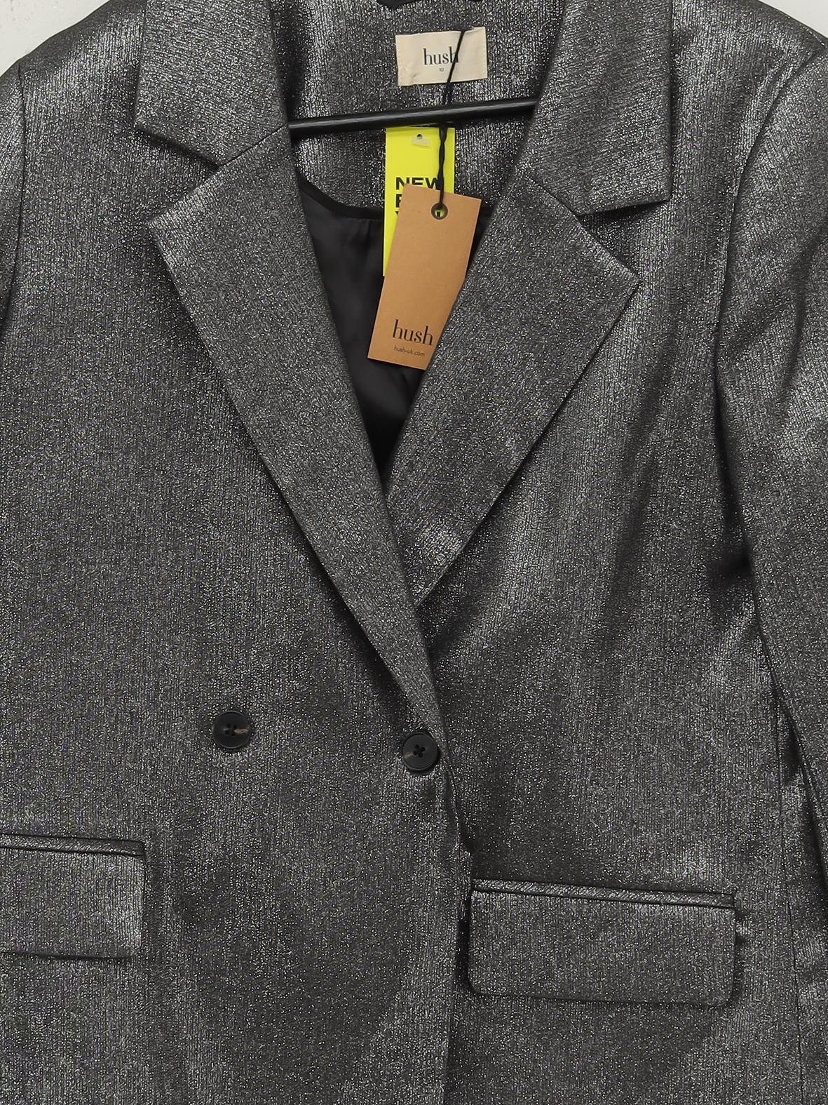 Hush Women's Blazer UK 10 Grey Viscose with Polyester Overcoat New with tags - Image 3