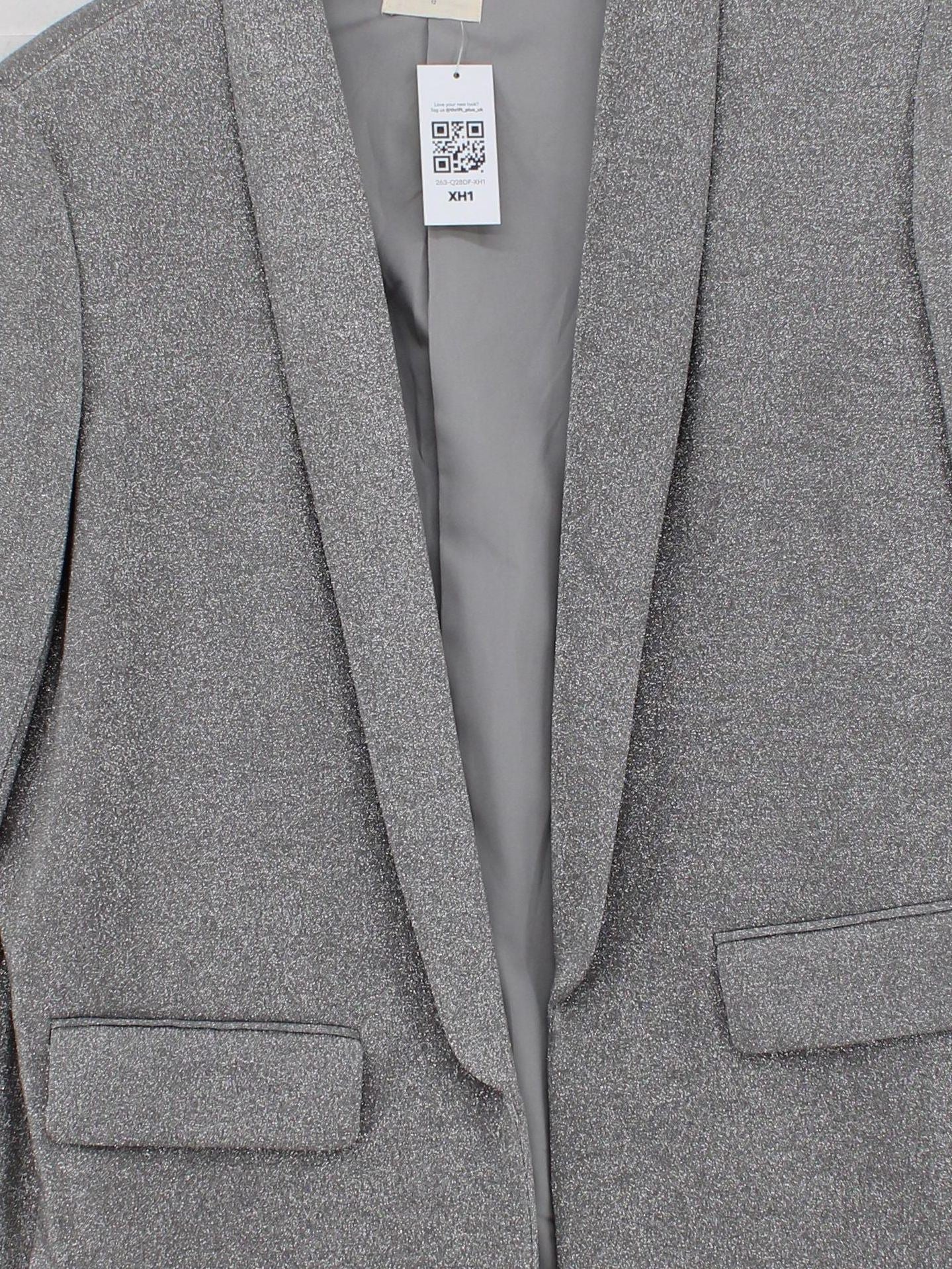 Hush Women's Blazer UK 12 Grey Viscose with Polyamide, Polyester Overcoat - Image 3