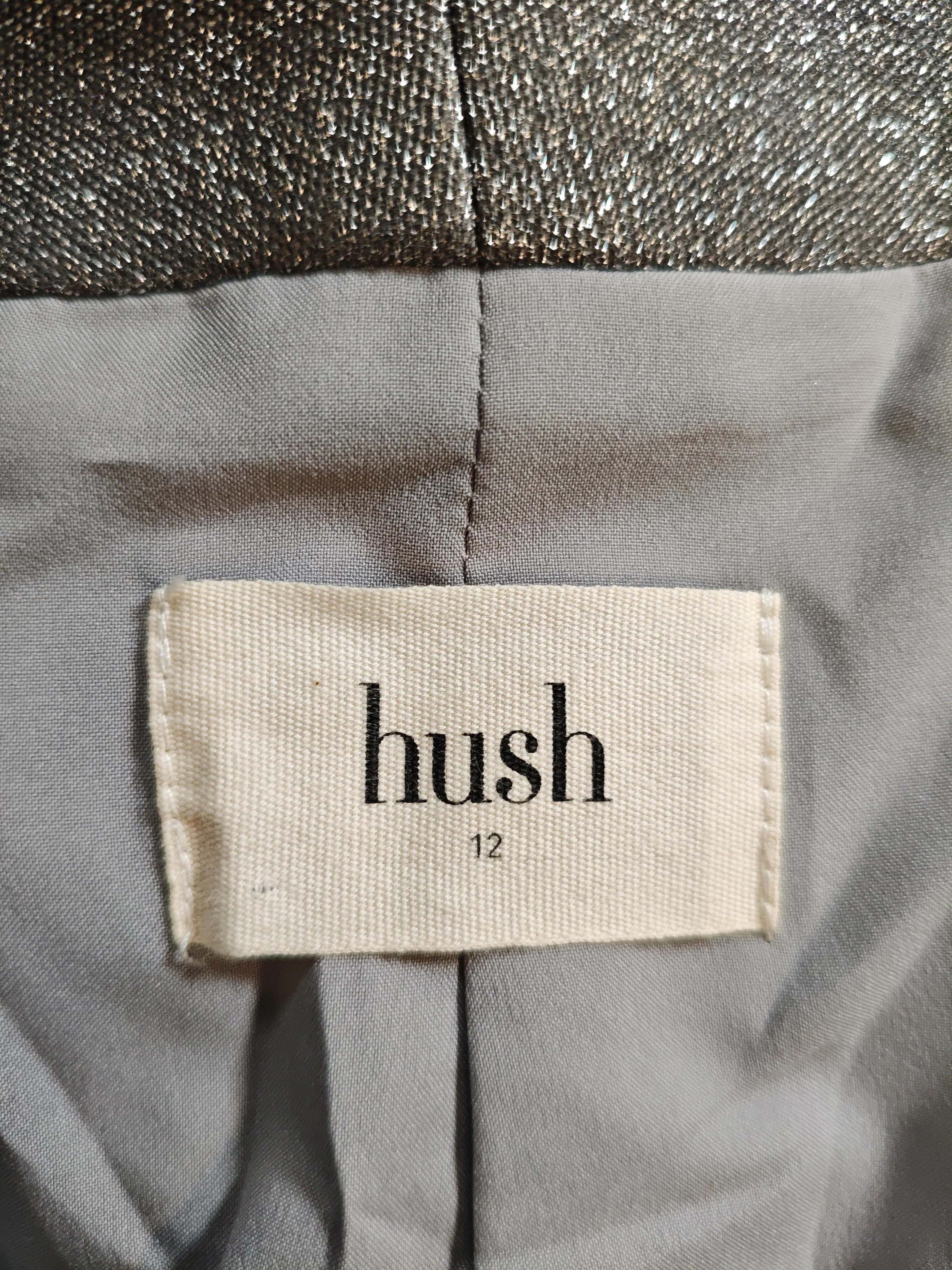 Hush Women's Blazer UK 12 Grey Viscose with Polyamide, Polyester Overcoat - Image 5
