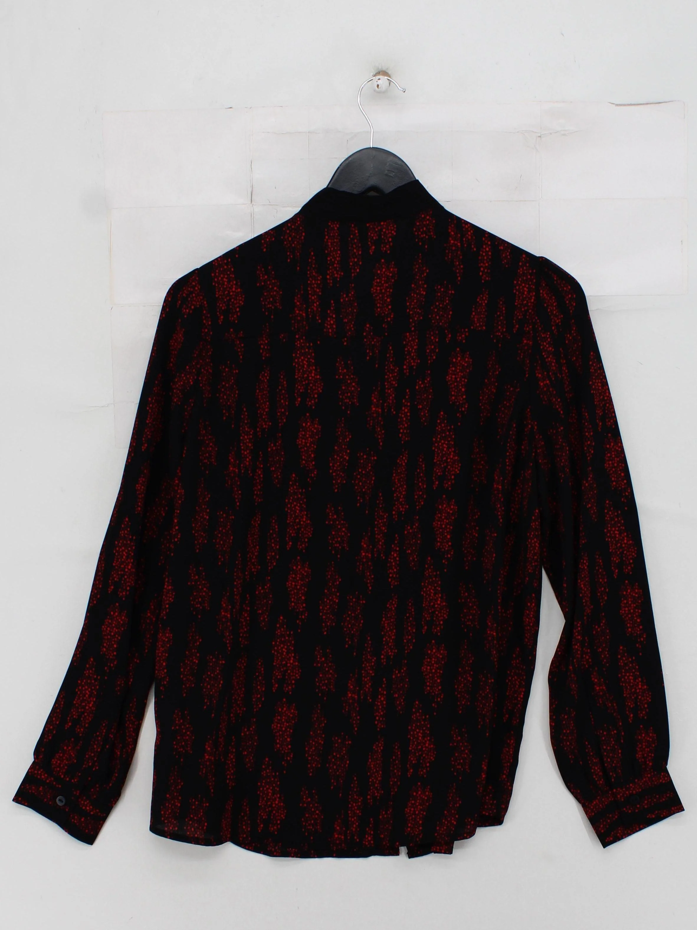 Hush Women's Blouse UK 10 Black 100% Polyester Long Sleeve Collared Basic - Image 2