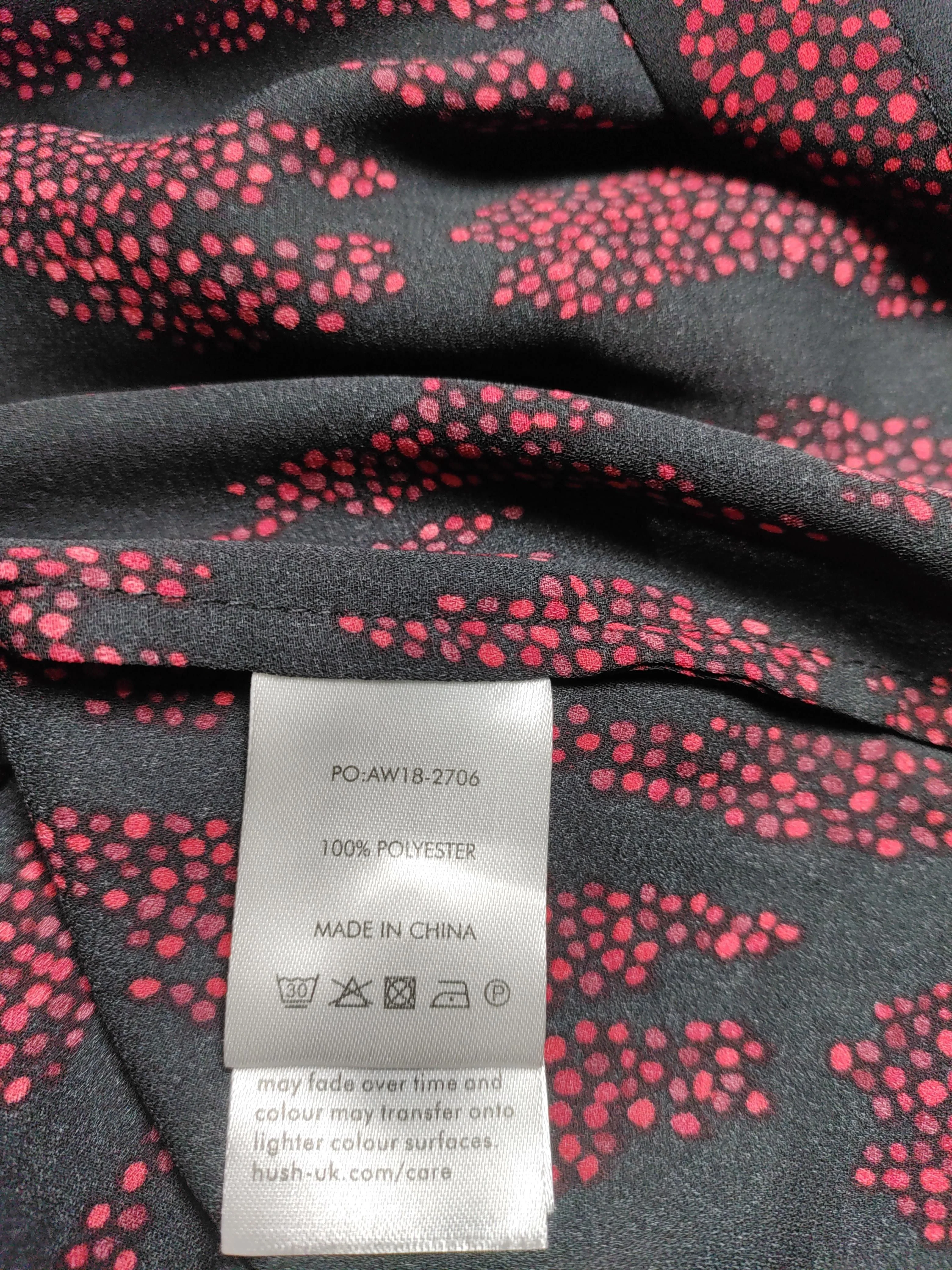 Hush Women's Blouse UK 10 Black 100% Polyester Long Sleeve Collared Basic - Image 6
