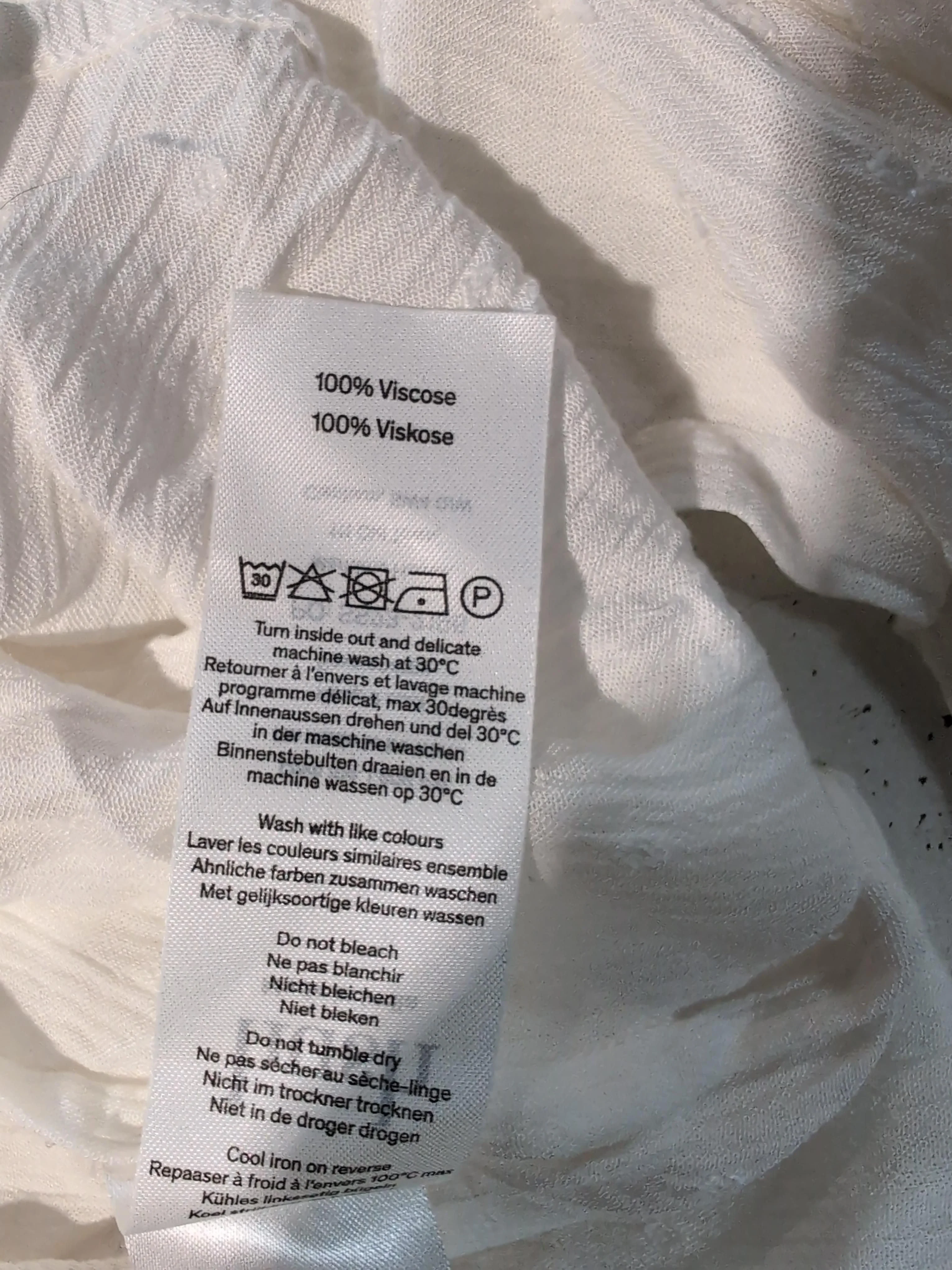 Hush Women's Blouse UK 18 White 100% Viscose Long Sleeve Collared Basic - Image 6