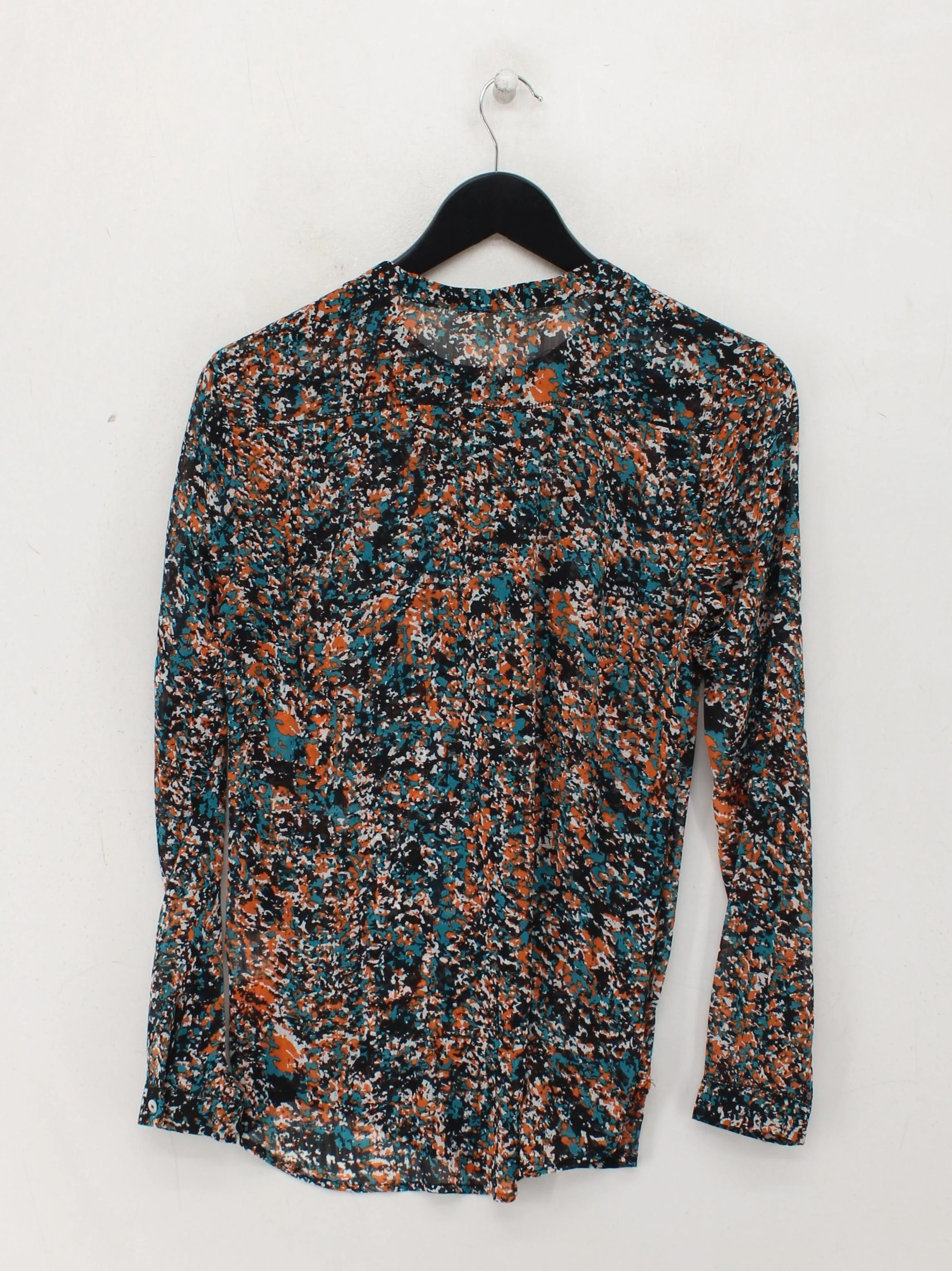 Hush Women's Blouse UK 8 Multi 100% Polyester Long Sleeve Collared Basic - Image 2