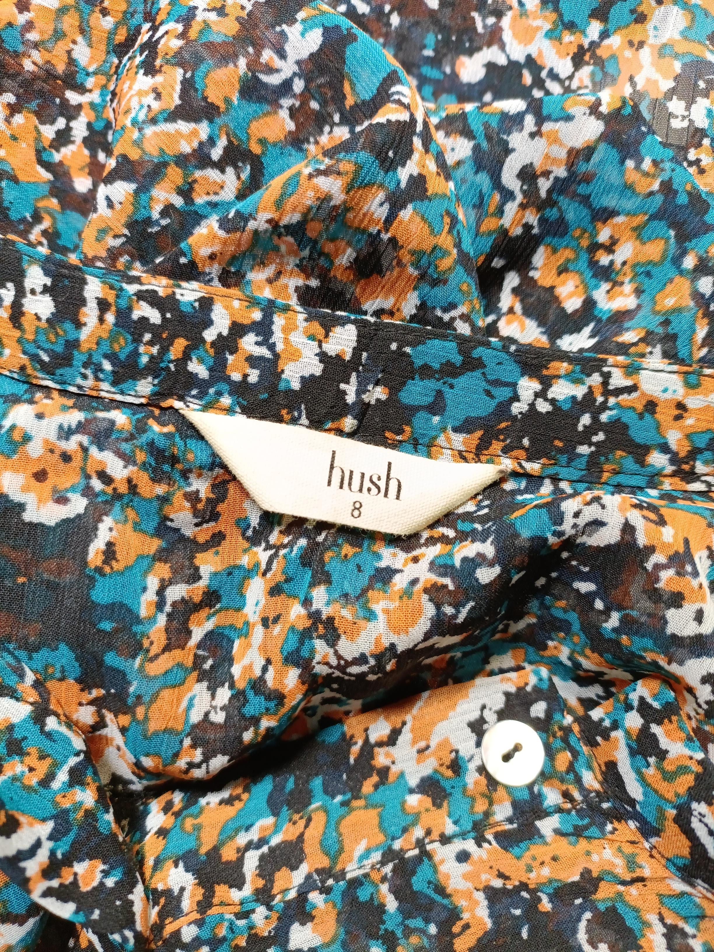 Hush Women's Blouse UK 8 Multi 100% Polyester Long Sleeve Collared Basic - Image 5