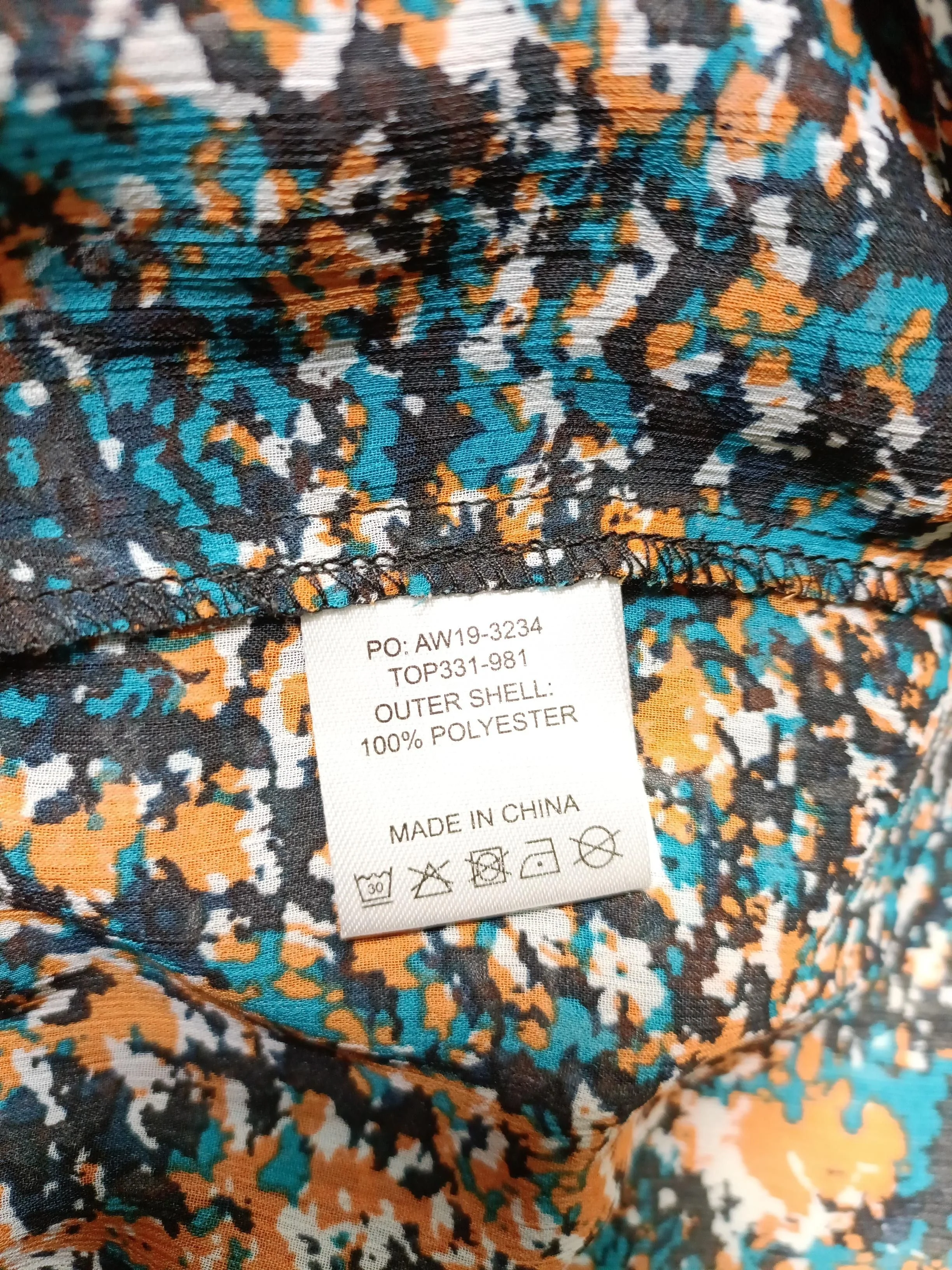 Hush Women's Blouse UK 8 Multi 100% Polyester Long Sleeve Collared Basic - Image 6