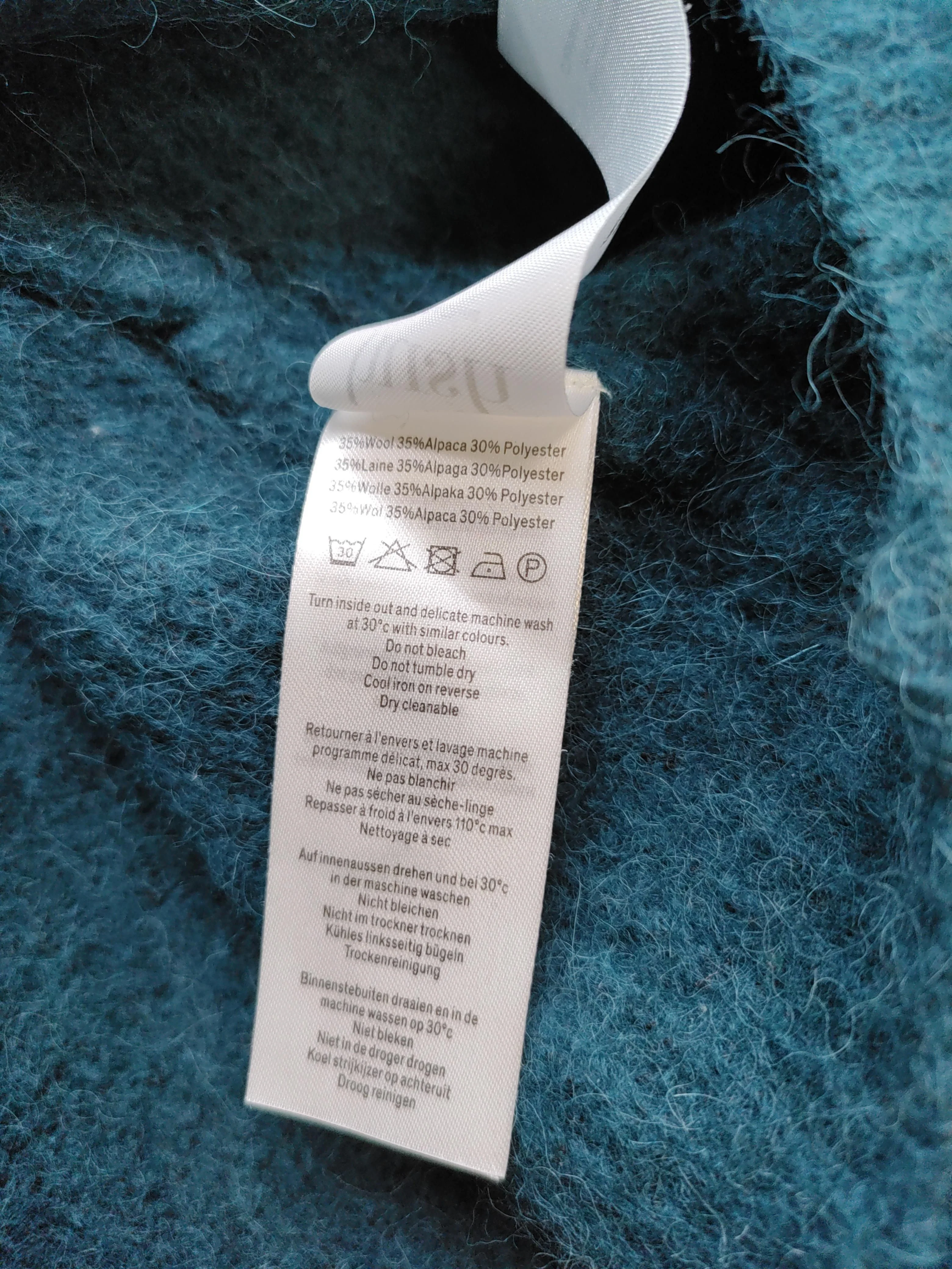 Hush Women's Cardigan L Green Wool with Polyester, Angora V-Neck Cardigan - Image 6