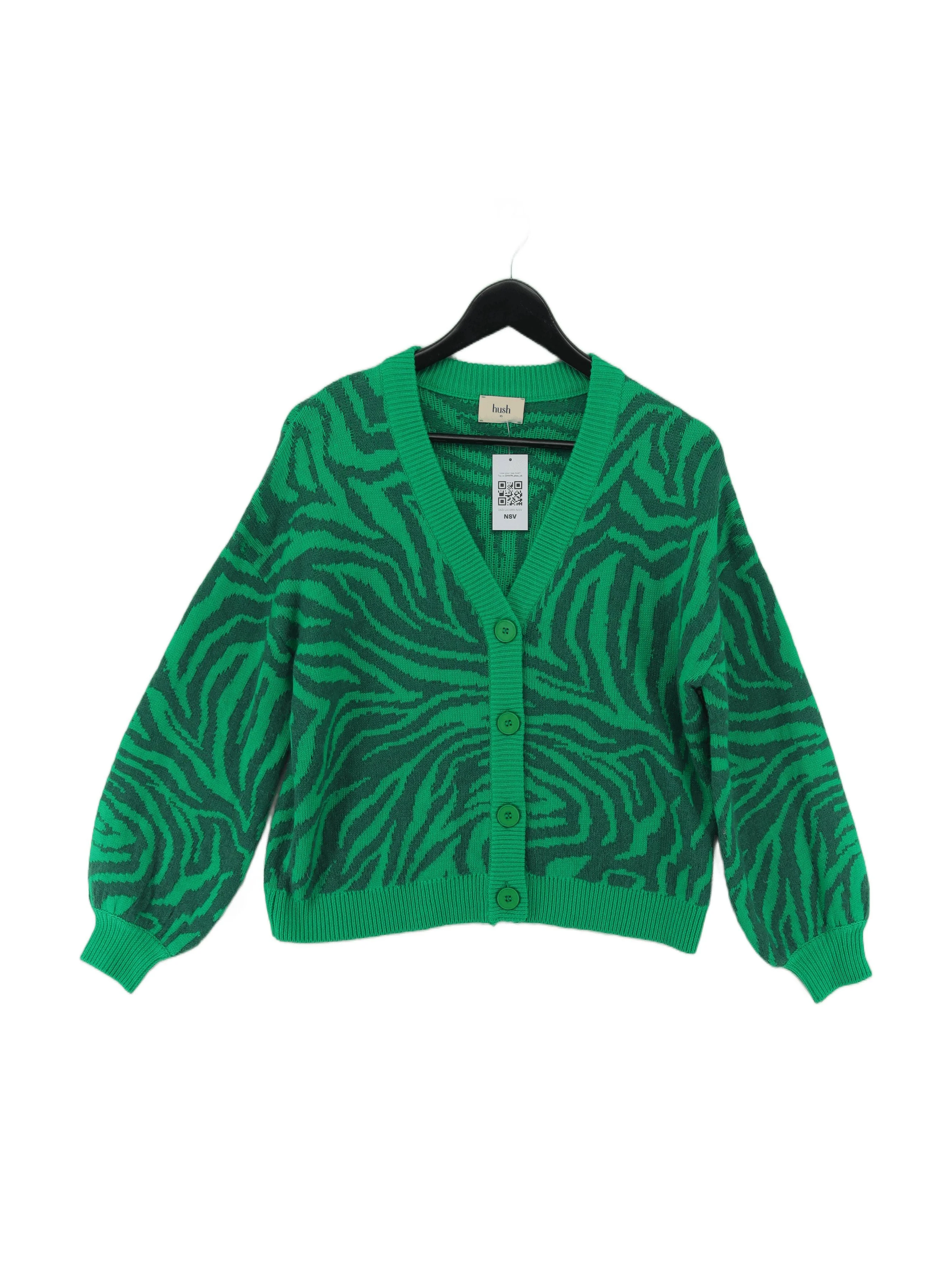 Hush Women's Cardigan XS Green Polyester