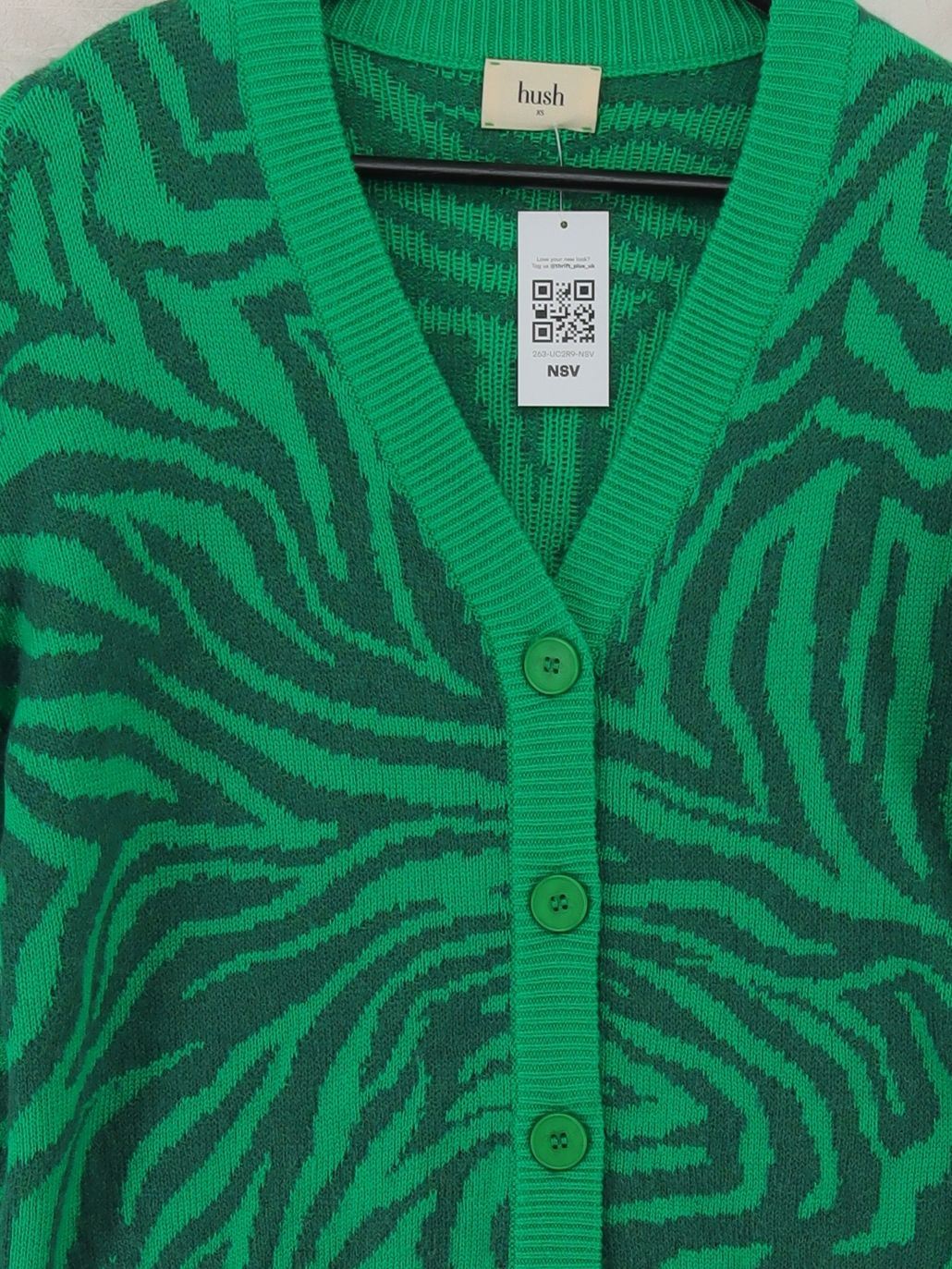 Hush Women's Cardigan XS Green Polyester - Image 3