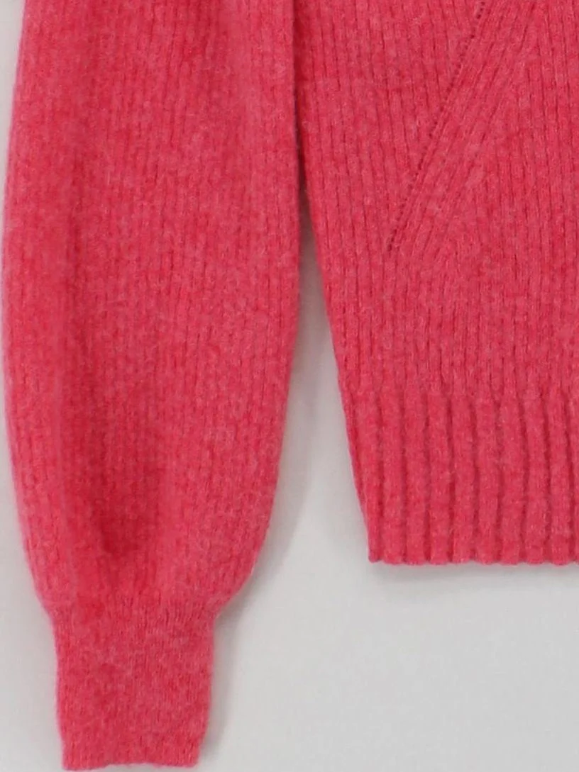 Hush Women's Cardigan XS Pink Polyamide with Wool, Angora V-Neck Cardigan - Image 4
