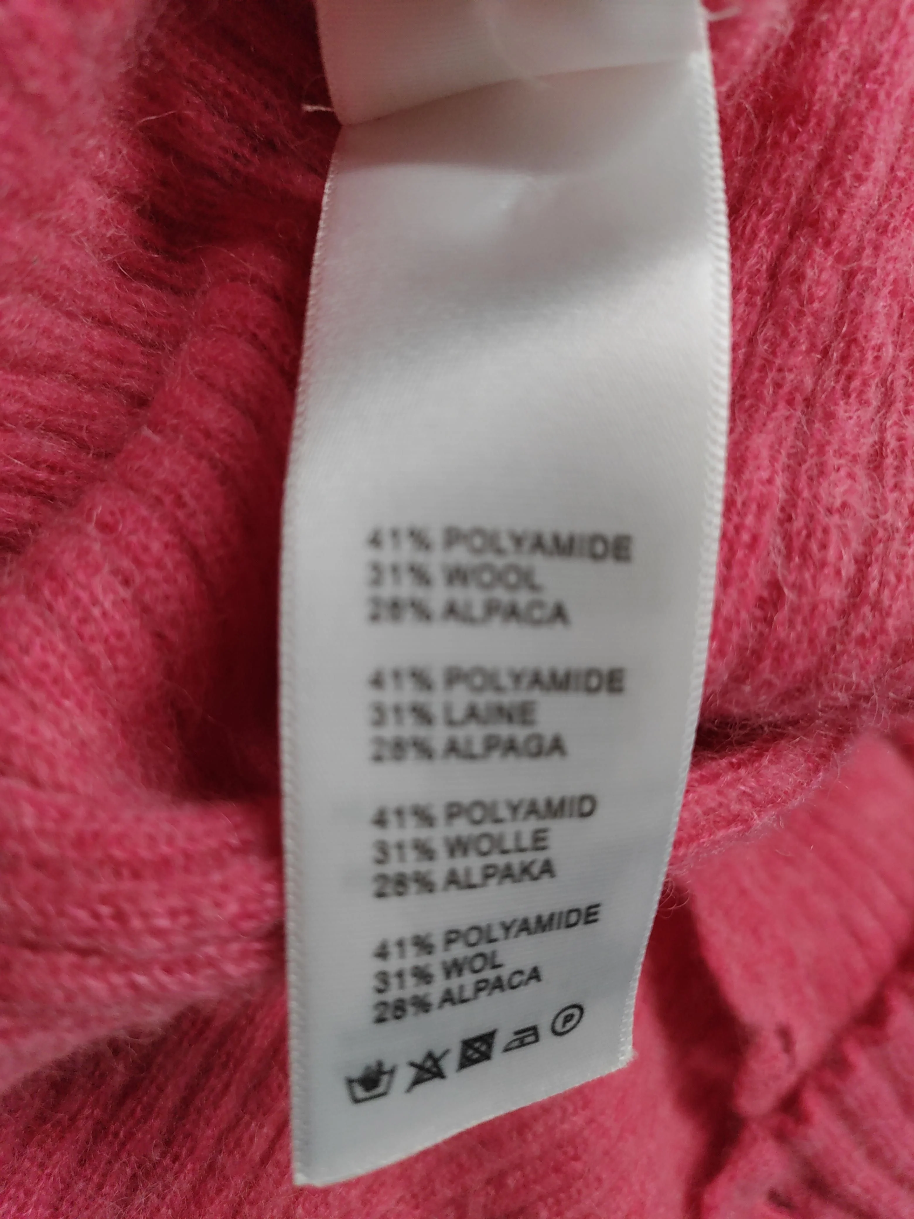 Hush Women's Cardigan XS Pink Polyamide with Wool, Angora V-Neck Cardigan - Image 6