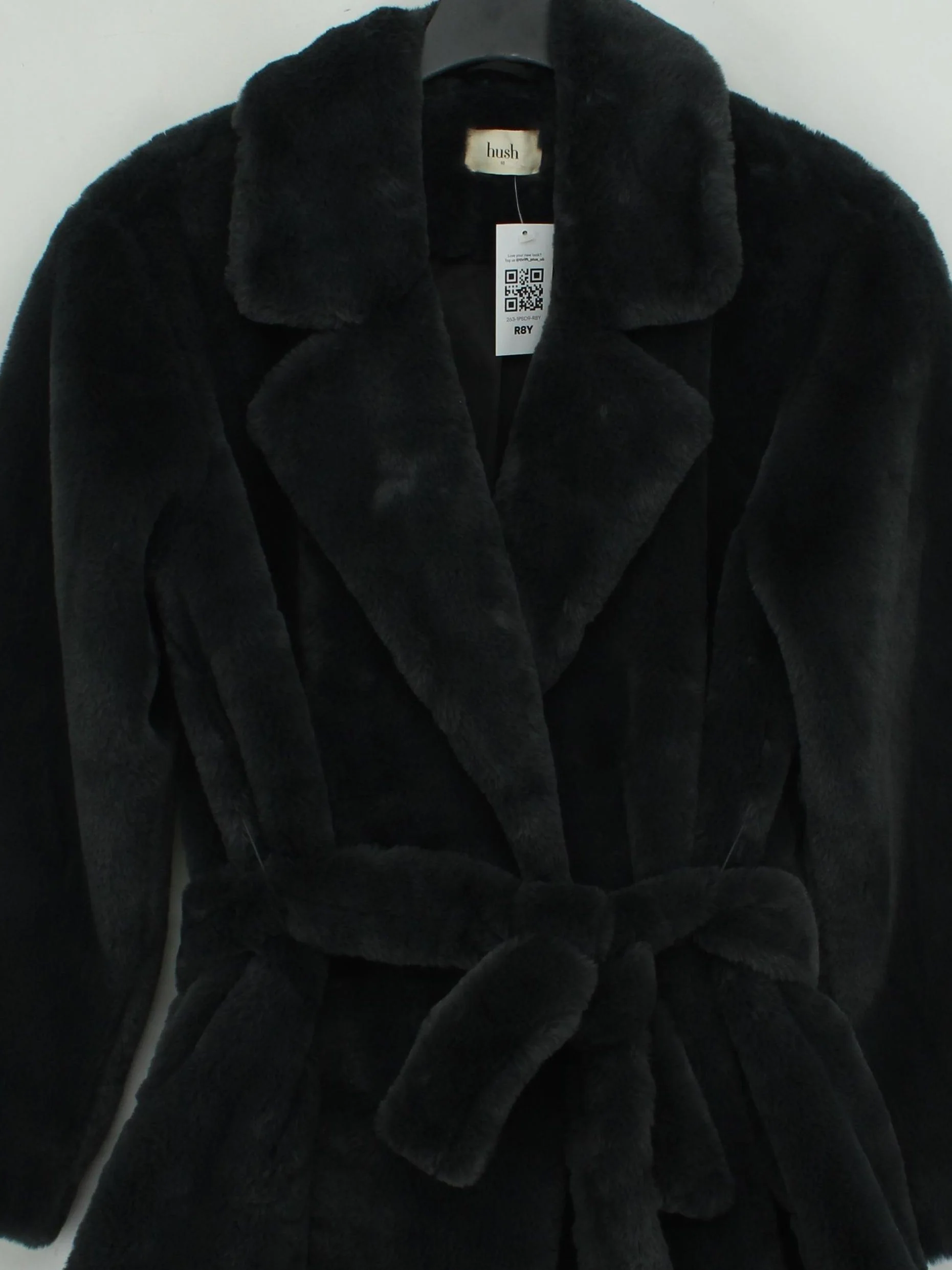 Hush Women's Coat UK 10 Black 100% Polyester Trench Coat - Image 3