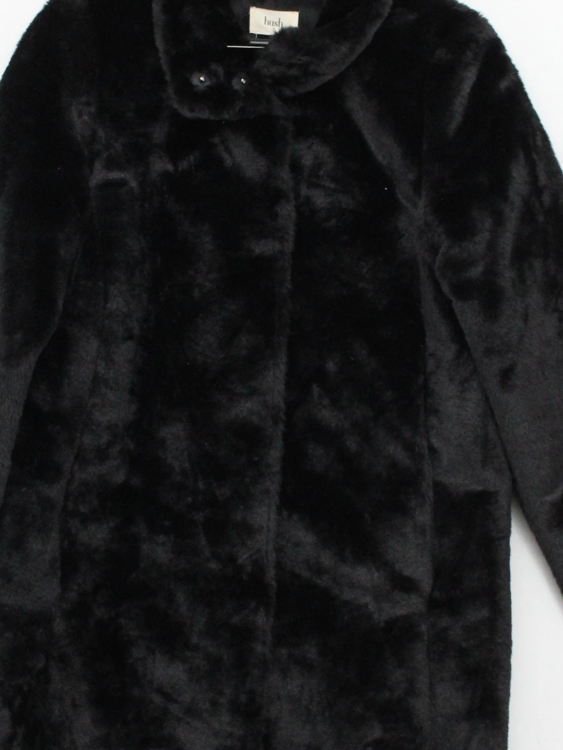 Hush Women's Coat UK 6 Black 100% Polyester Overcoat - Image 3