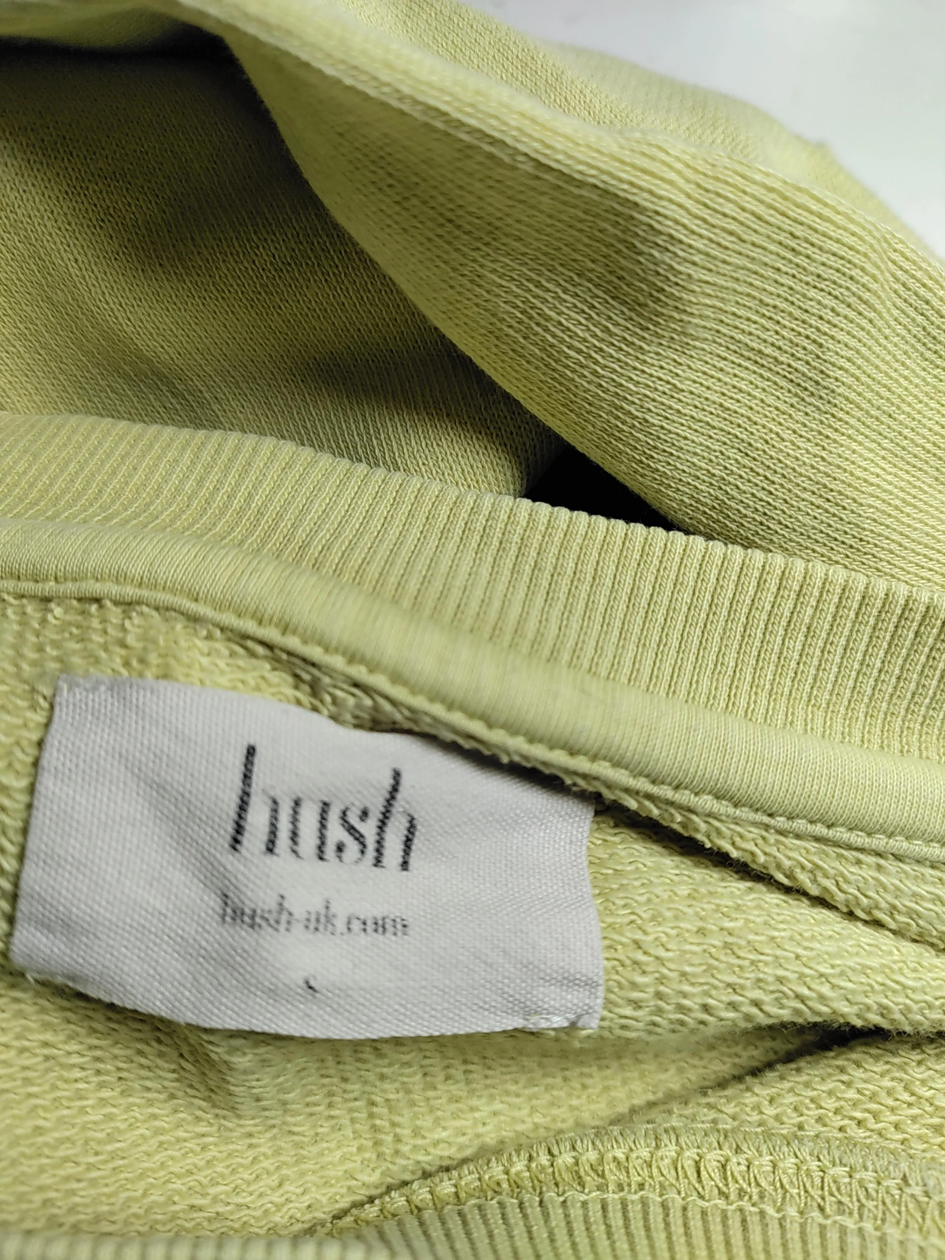 Hush Women's Hoodie L Yellow 100% Cotton Pullover - Image 6